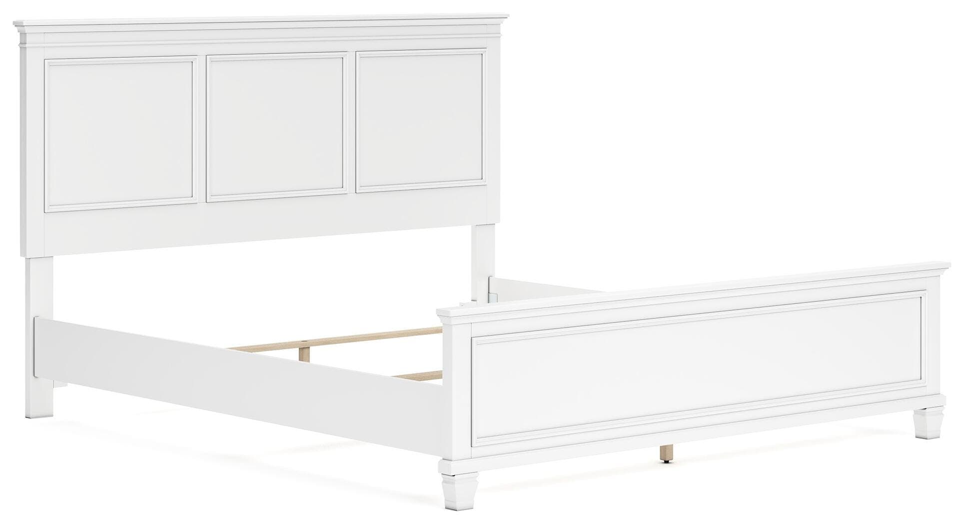 Fortman California King Panel Bed — White — view 2