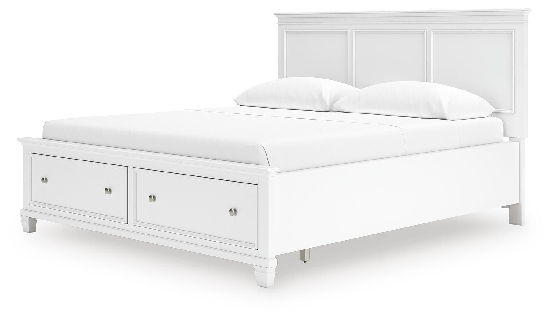 Fortman California King Panel Storage Bed — White — view 5