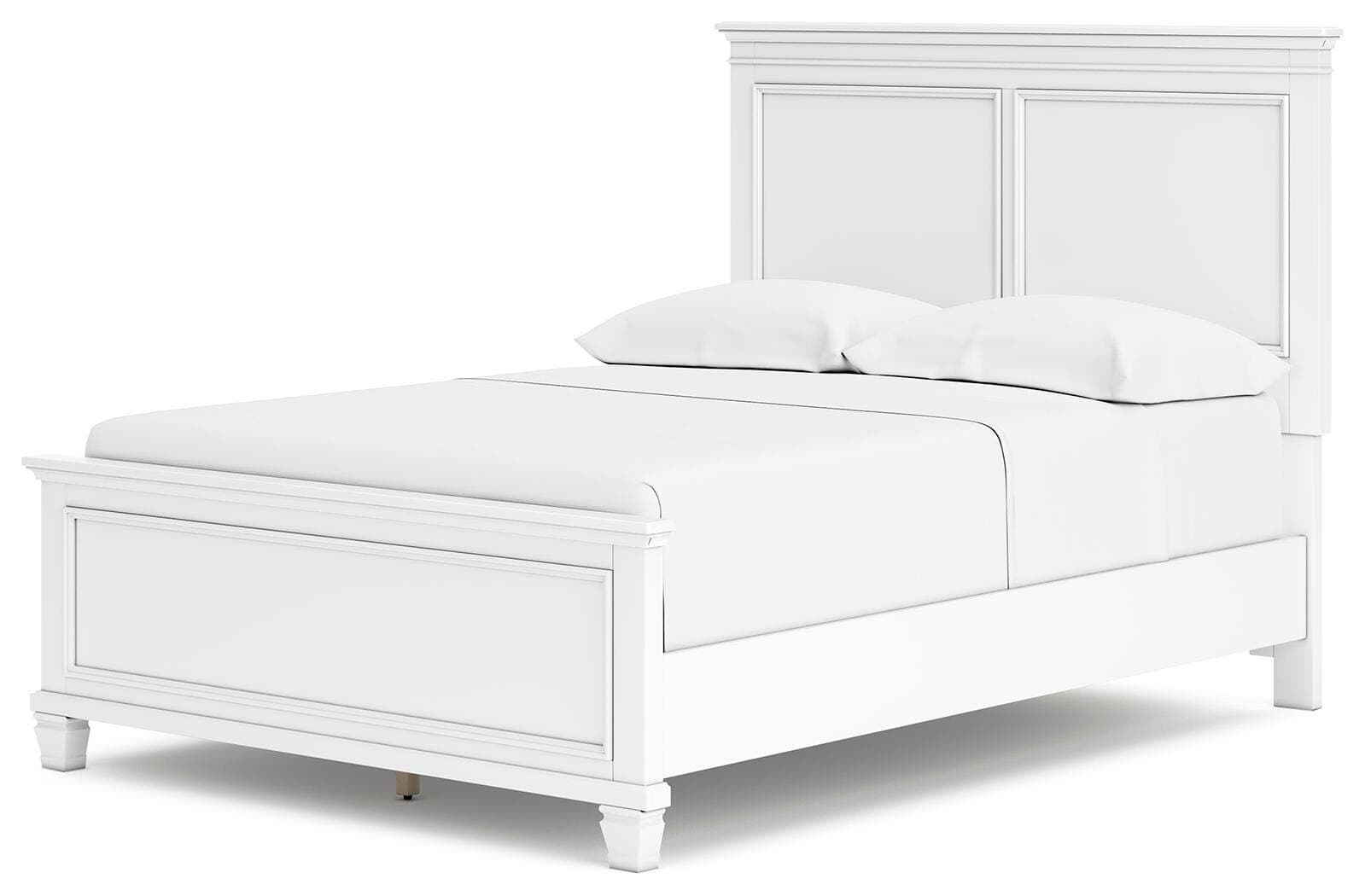 Fortman Full Panel Bed — White — view 3