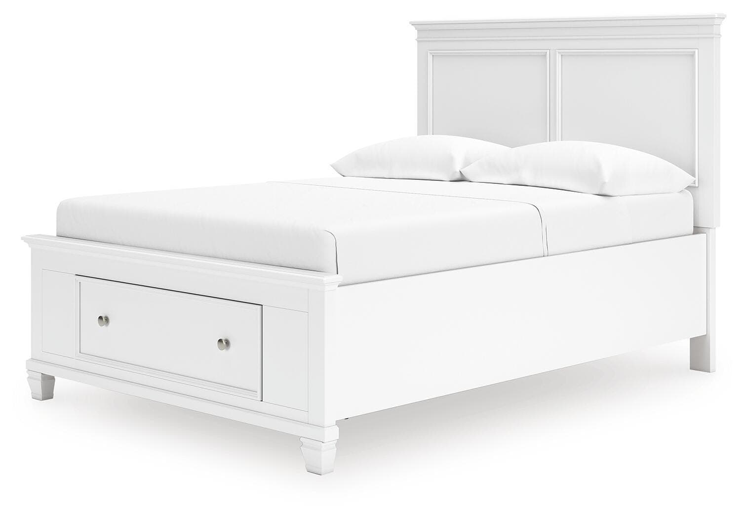 Fortman Full Panel Storage Bed — White — view 5