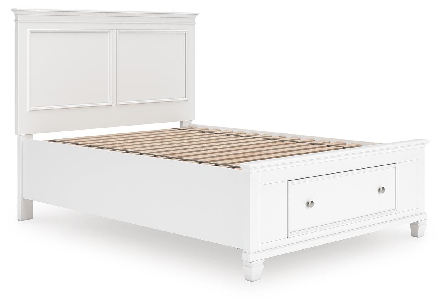 Fortman Full Panel Storage Bed — White — view 3