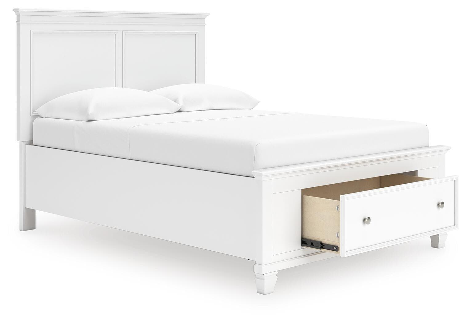 Fortman Full Panel Storage Bed — White — view 2