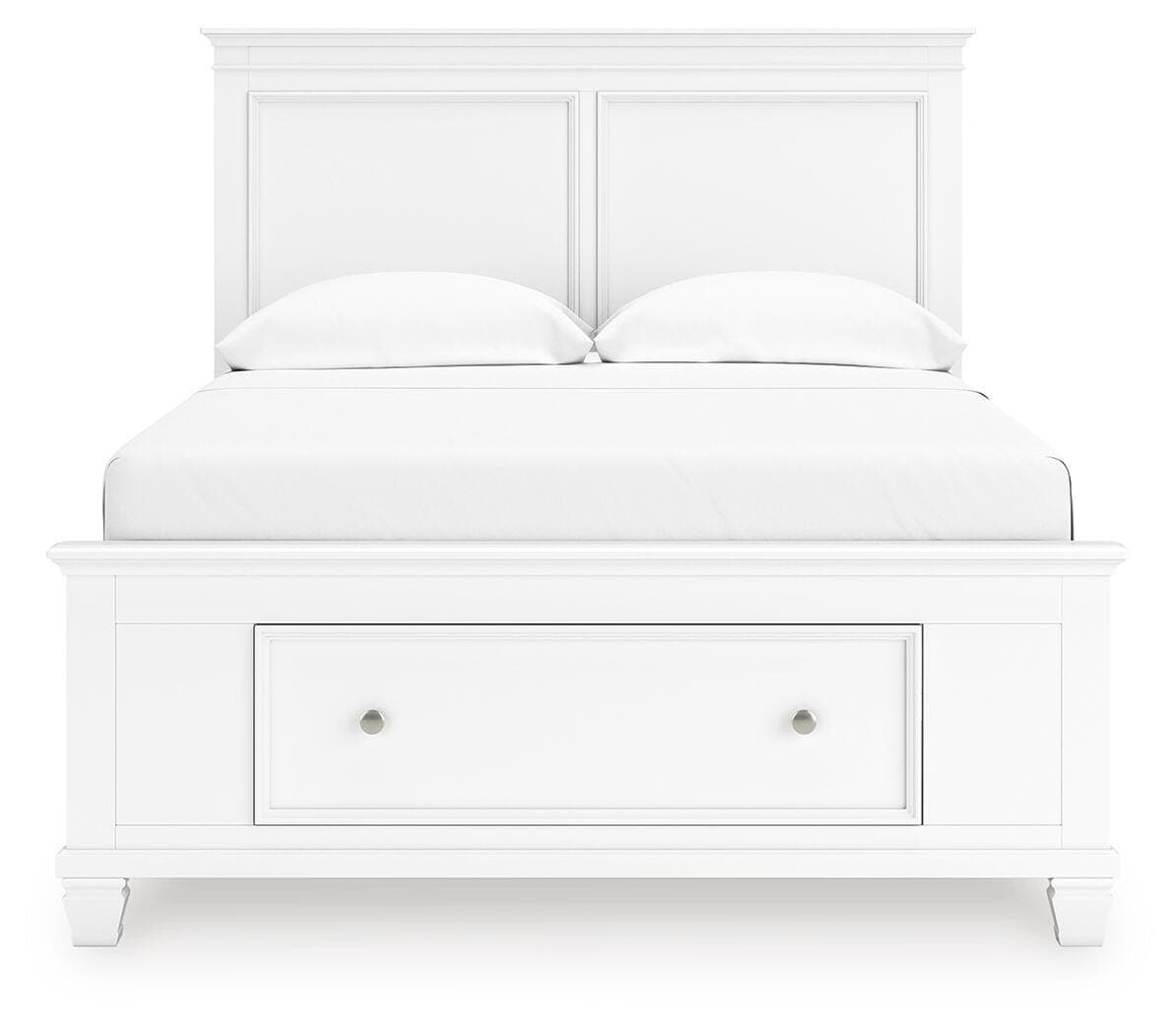 Fortman Full Panel Storage Bed — White — view 4