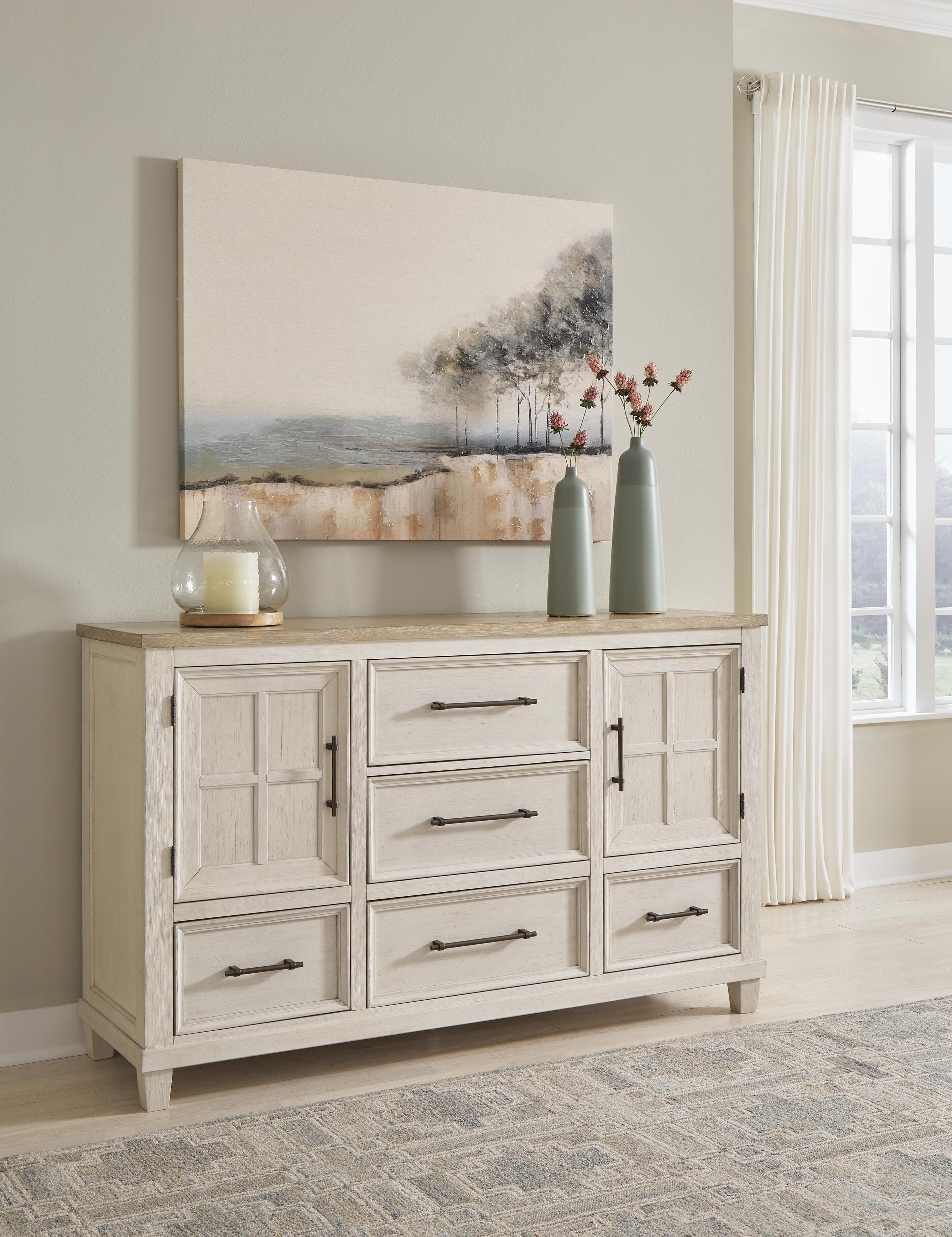Shaybrock Dresser — White & Brown/Beige — view 6