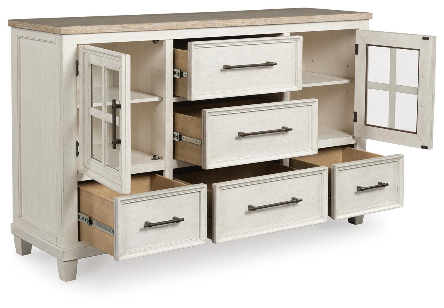 Shaybrock Dresser — White & Brown/Beige — view 3