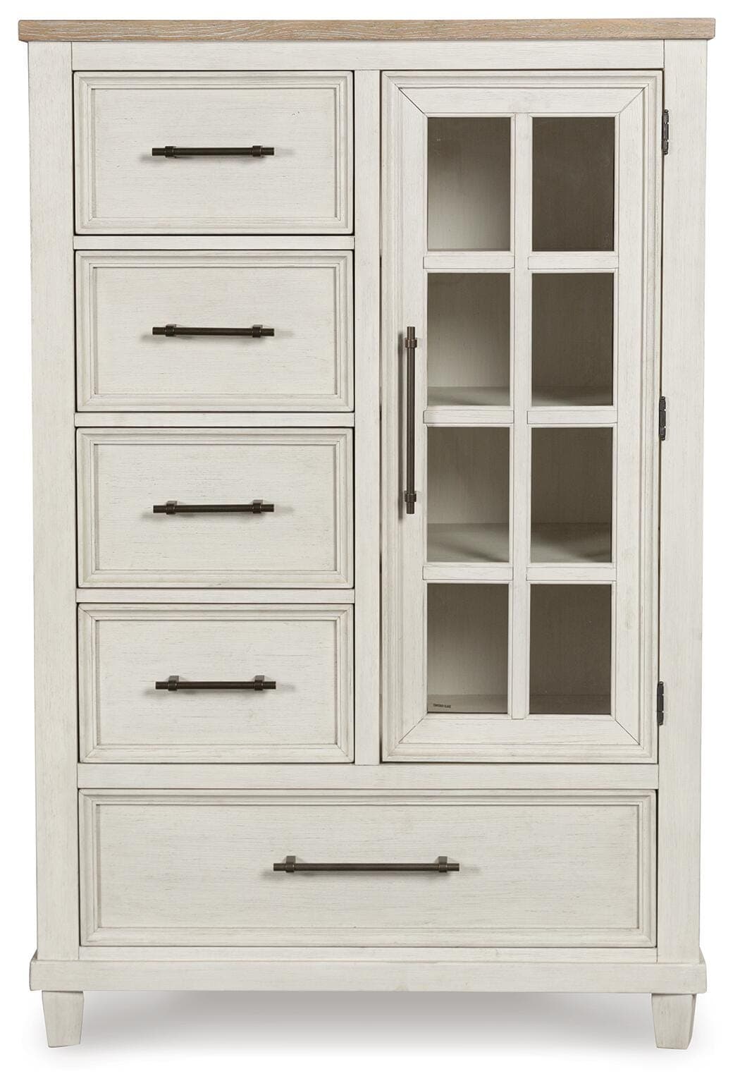 Shaybrock Door Chest — White & Brown/Beige — view 4