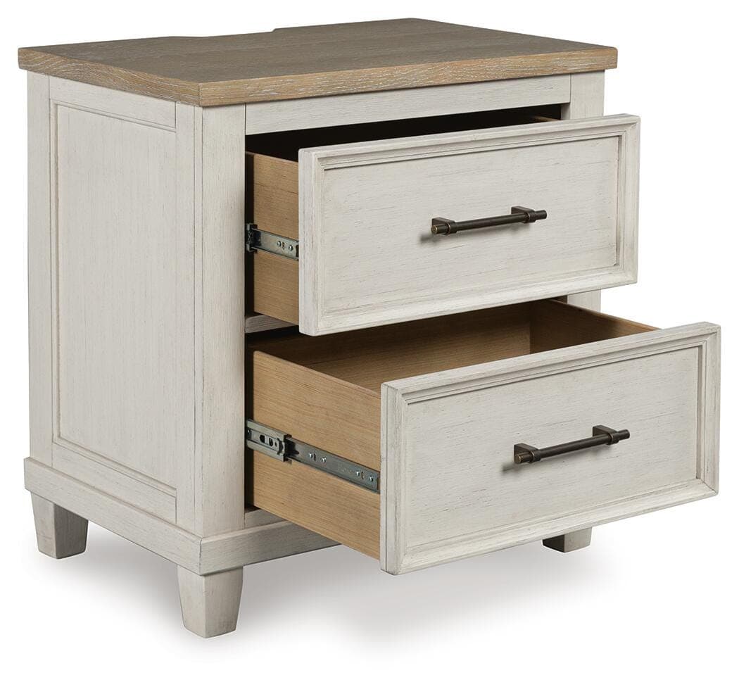 Shaybrock Nightstand — White & Brown/Beige — view 3