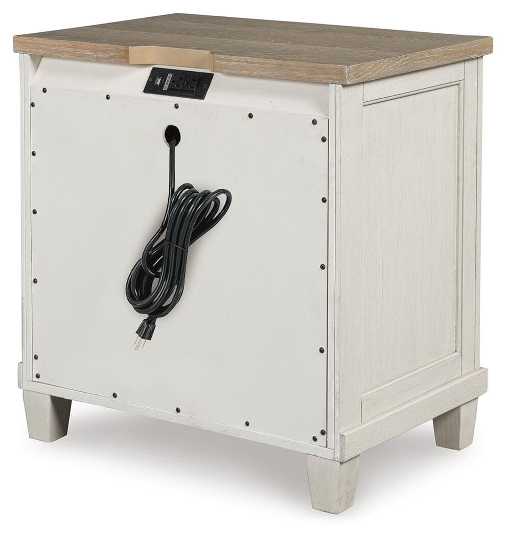 Shaybrock Nightstand — White & Brown/Beige — view 6