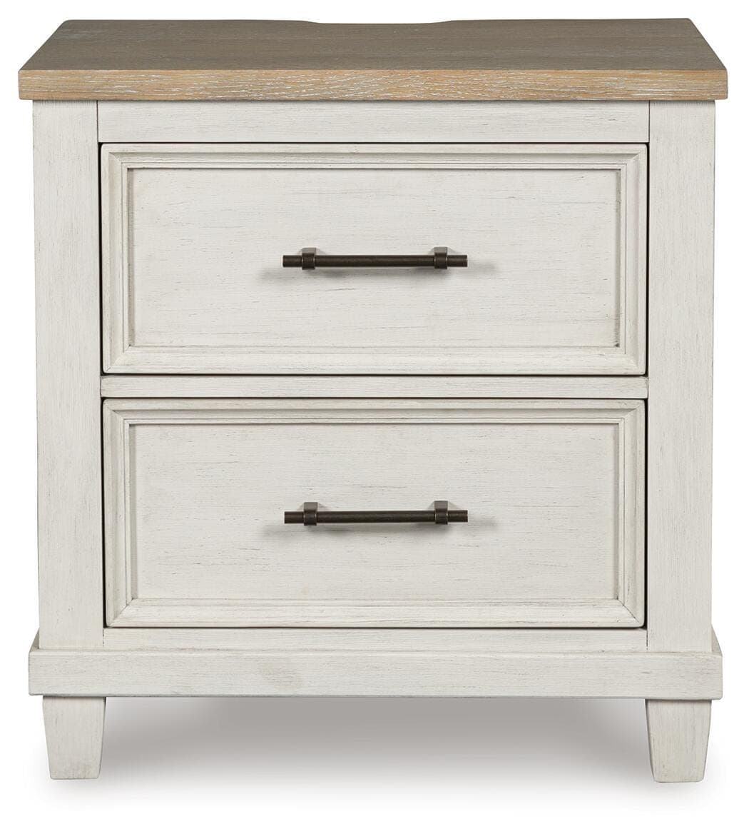 Shaybrock Nightstand — White & Brown/Beige — view 4