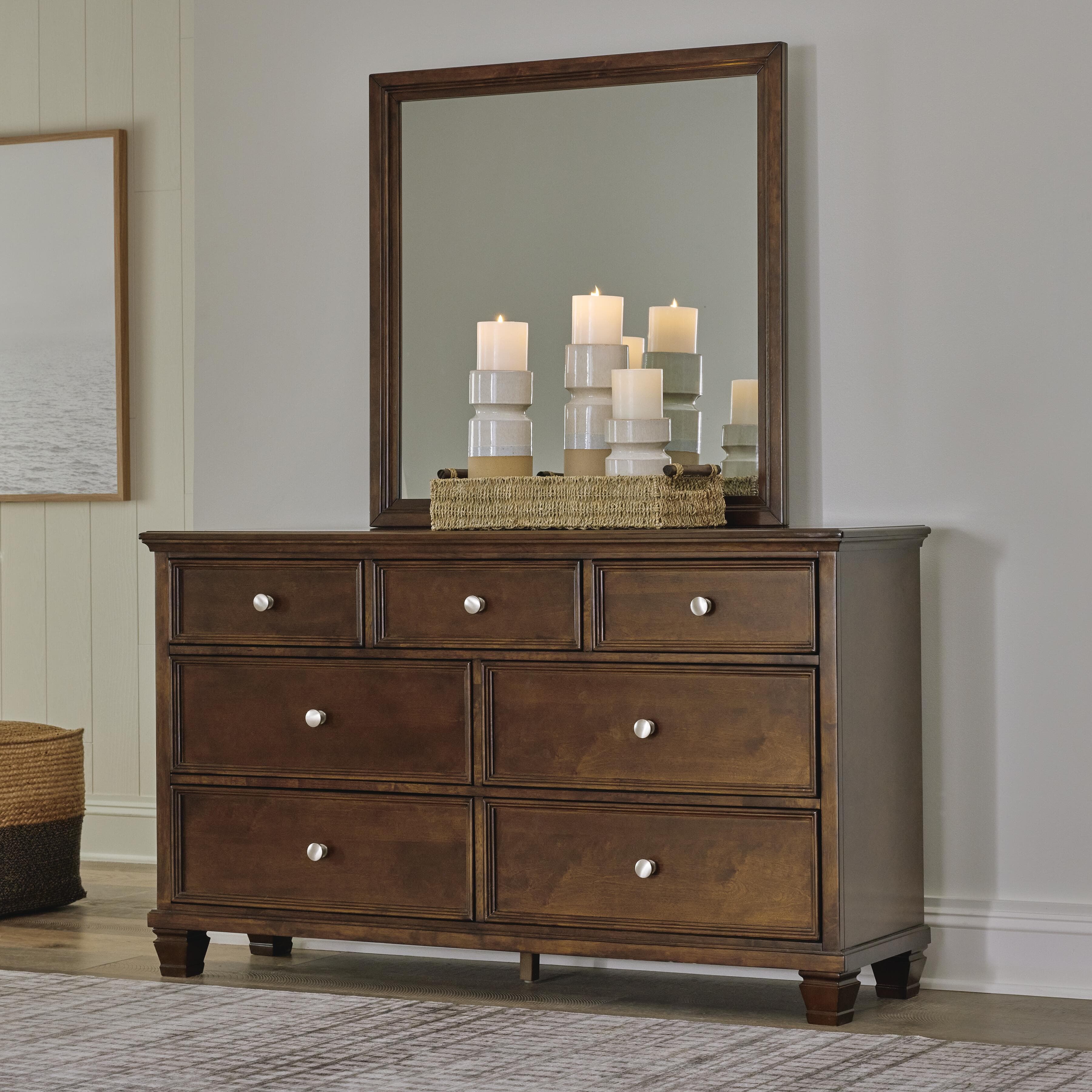 Danabrin Dresser and Mirror — Brown/Beige — view 2