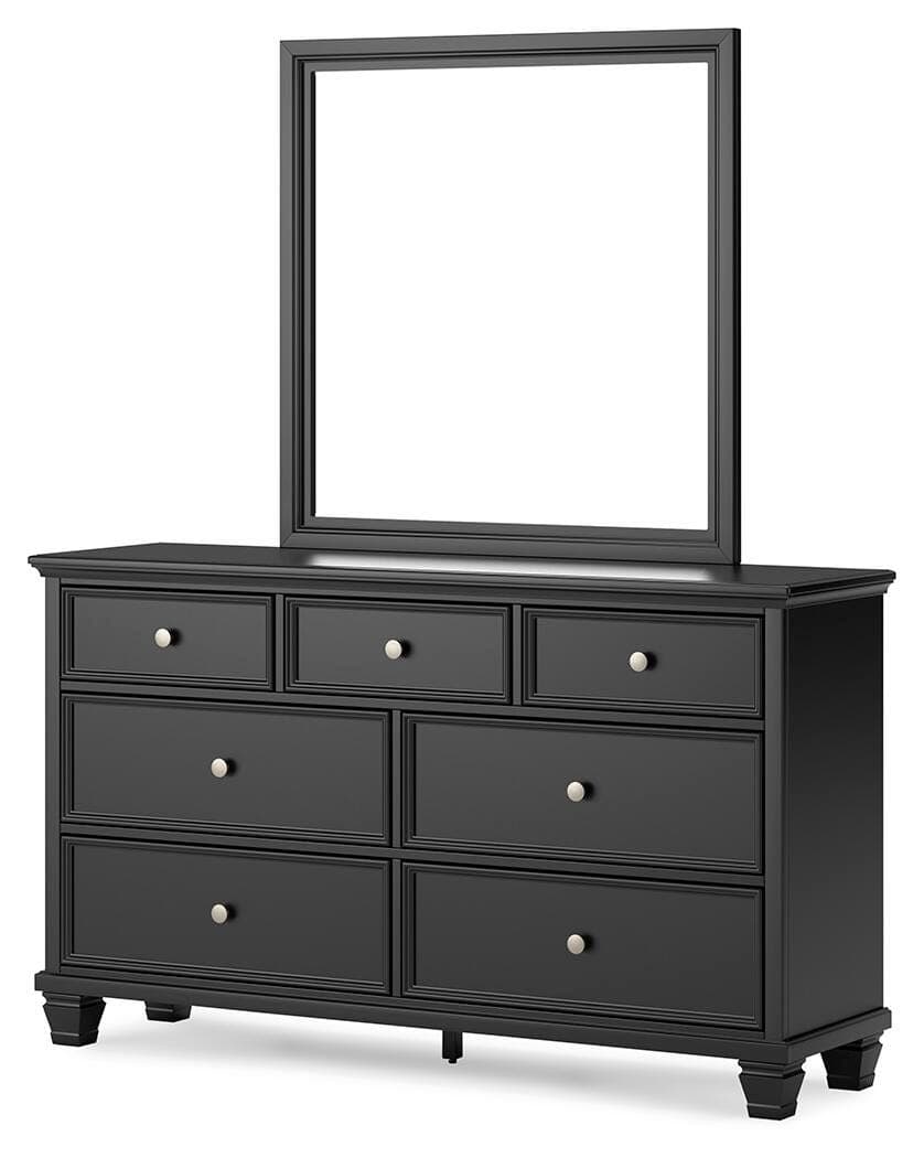 Lanolee Dresser and Mirror — Black/Gray — view 3