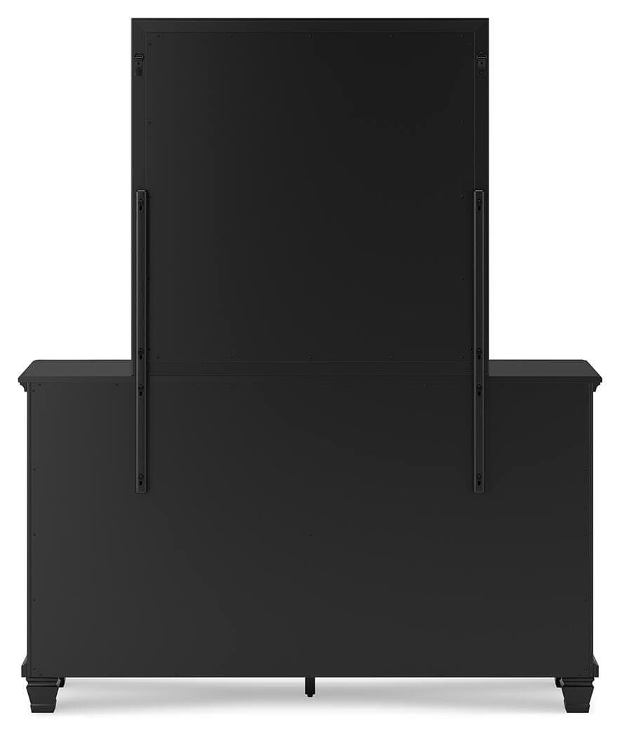 Lanolee Dresser and Mirror — Black/Gray — view 7