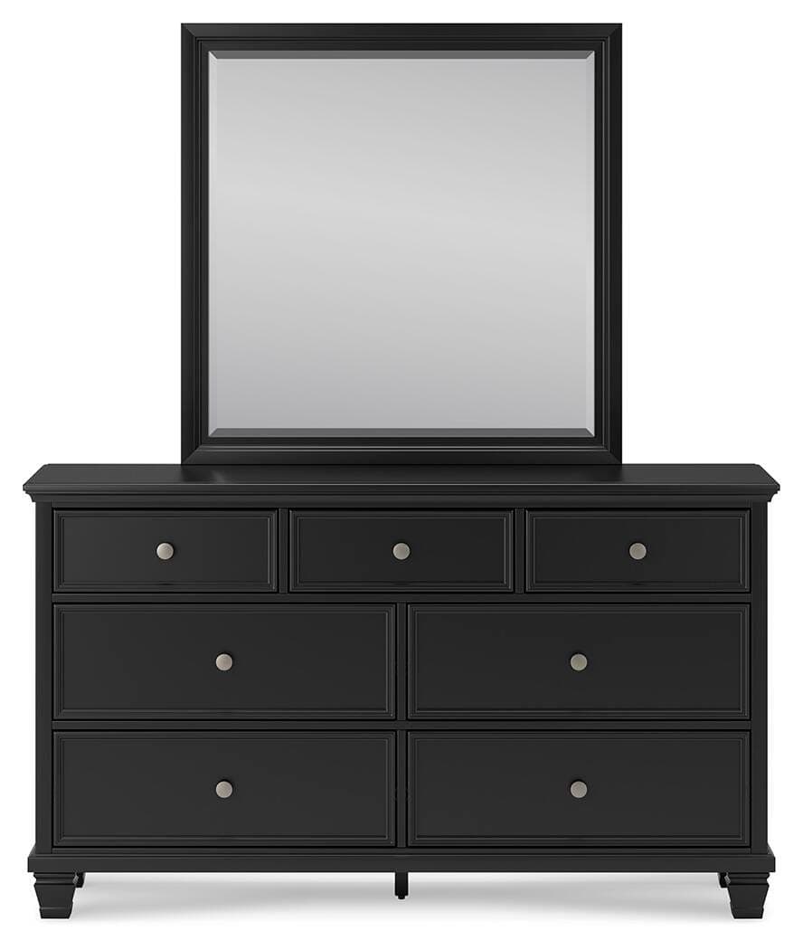 Lanolee Dresser and Mirror — Black/Gray — view 5