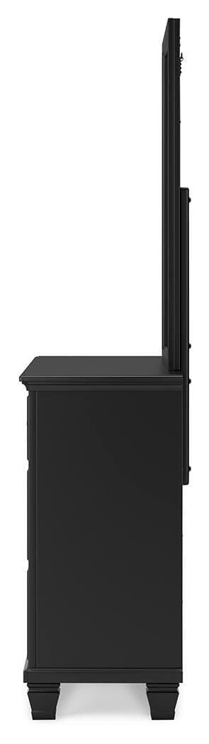 Lanolee Dresser and Mirror — Black/Gray — view 8