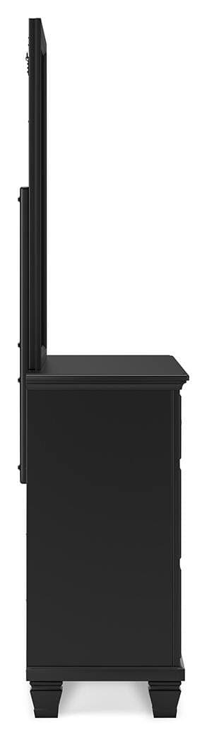 Lanolee Dresser and Mirror — Black/Gray — view 6