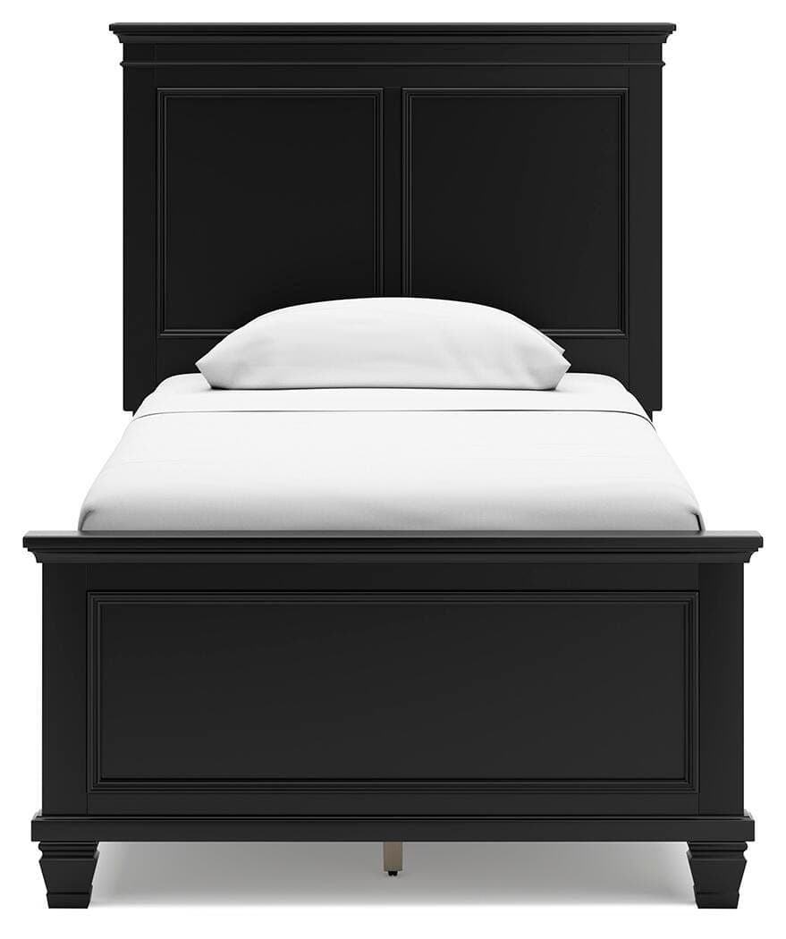 Lanolee Twin Panel Bed — Black/Gray — view 5