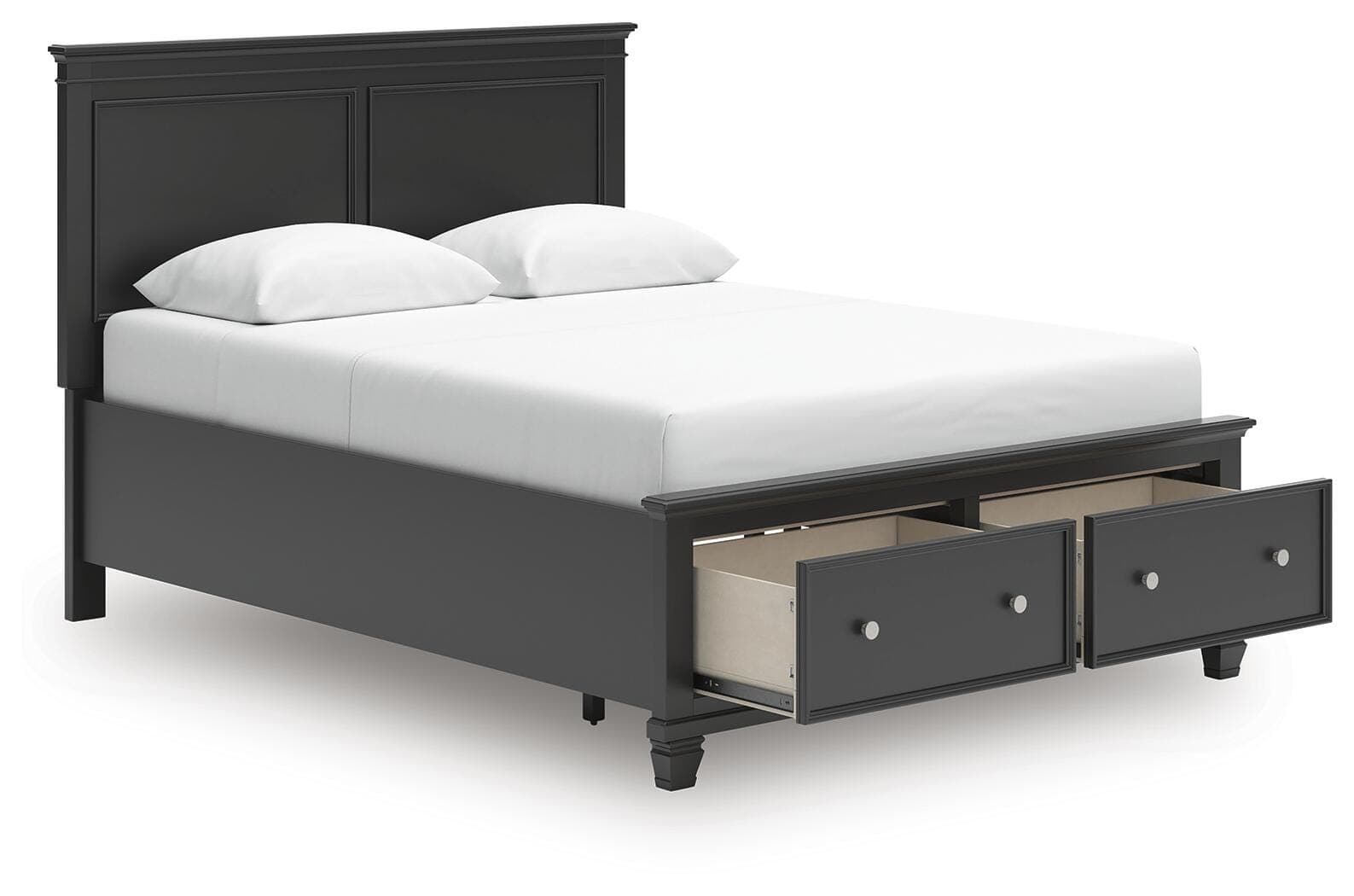Lanolee Queen Panel Storage Bed — Black — view 3