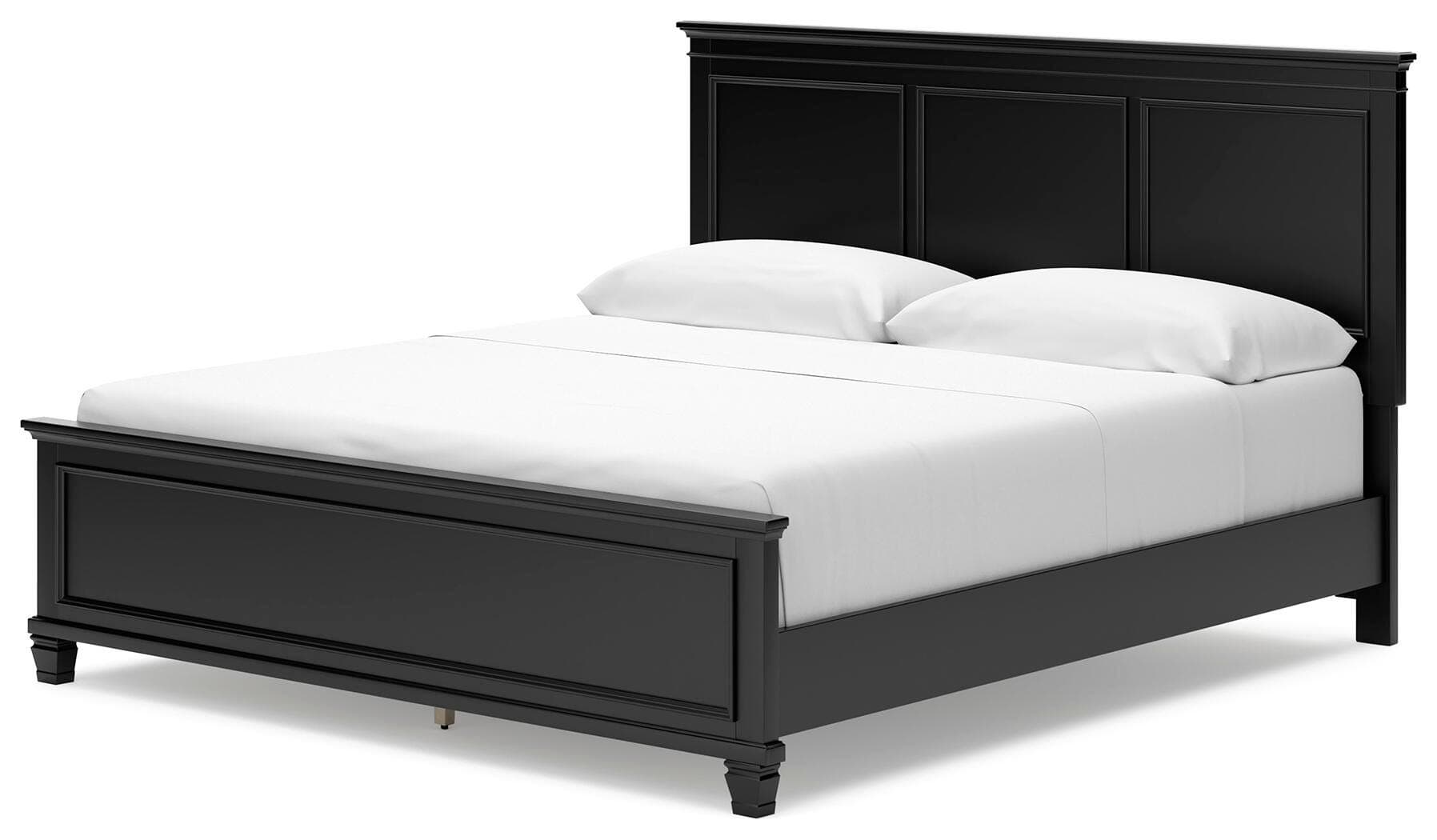 Lanolee California King Panel Bed — Black/Gray — view 3