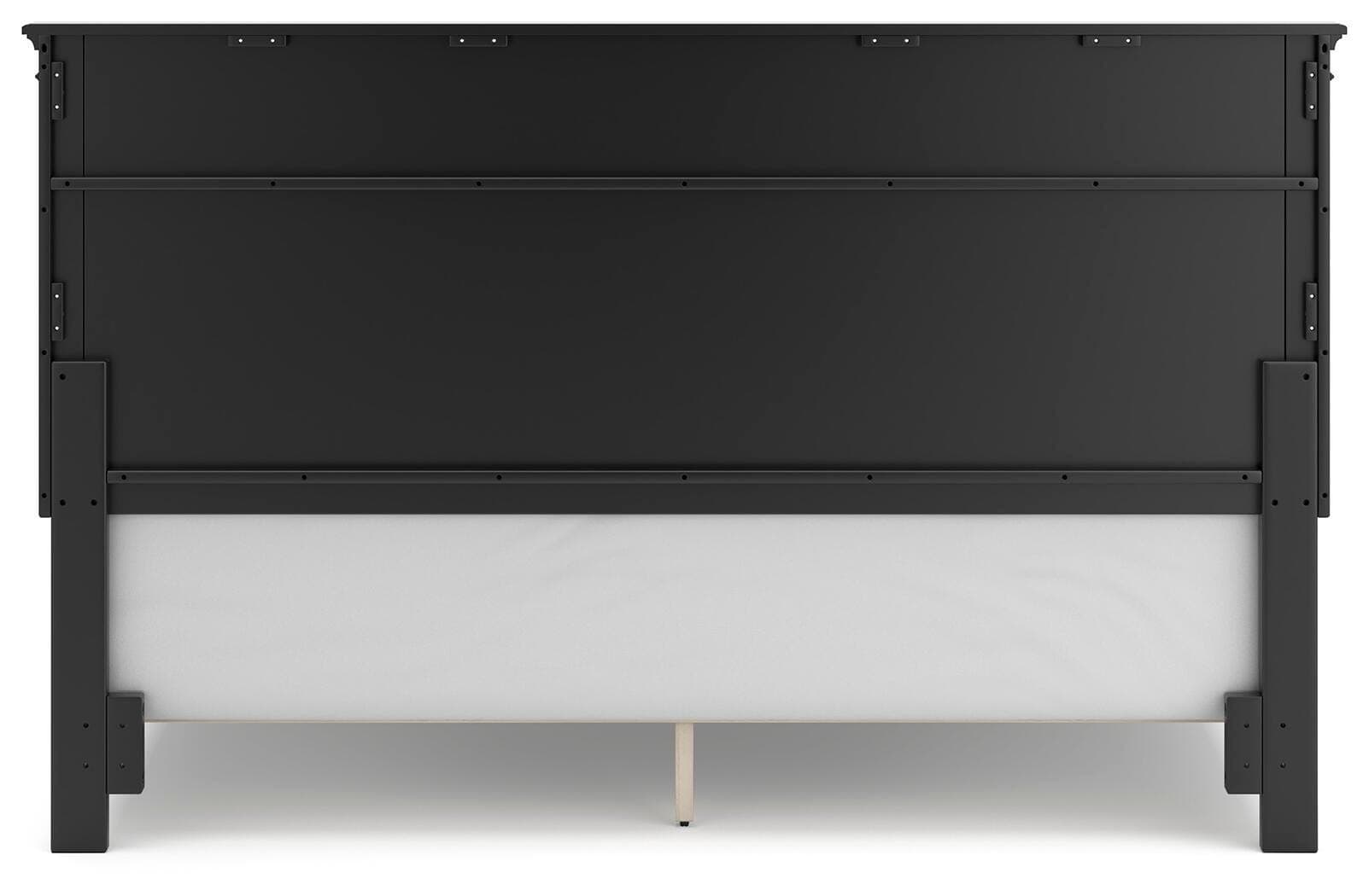 Lanolee California King Panel Bed — Black/Gray — view 4