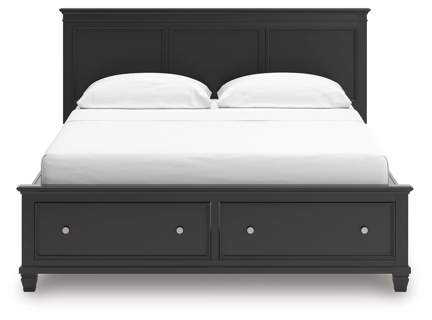 Lanolee California King Panel Storage Bed — Black — view 5
