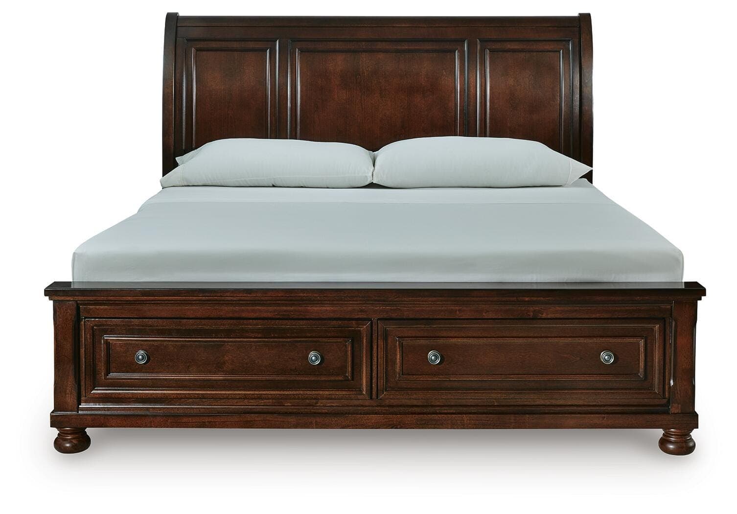 Porter King Sleigh Storage Bed — Brown/Beige — view 4