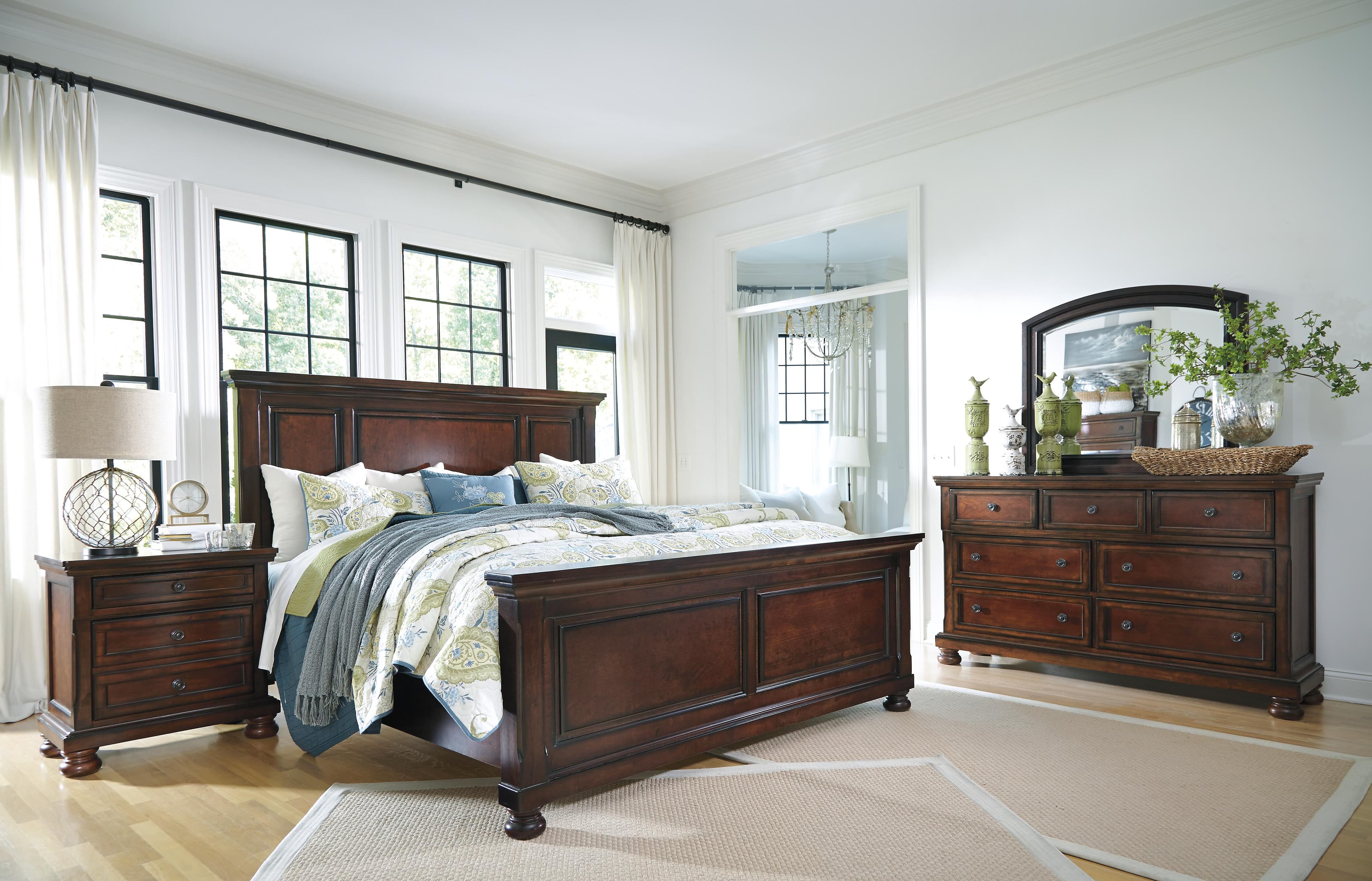Porter King Panel Bed — Brown/Beige — view 7