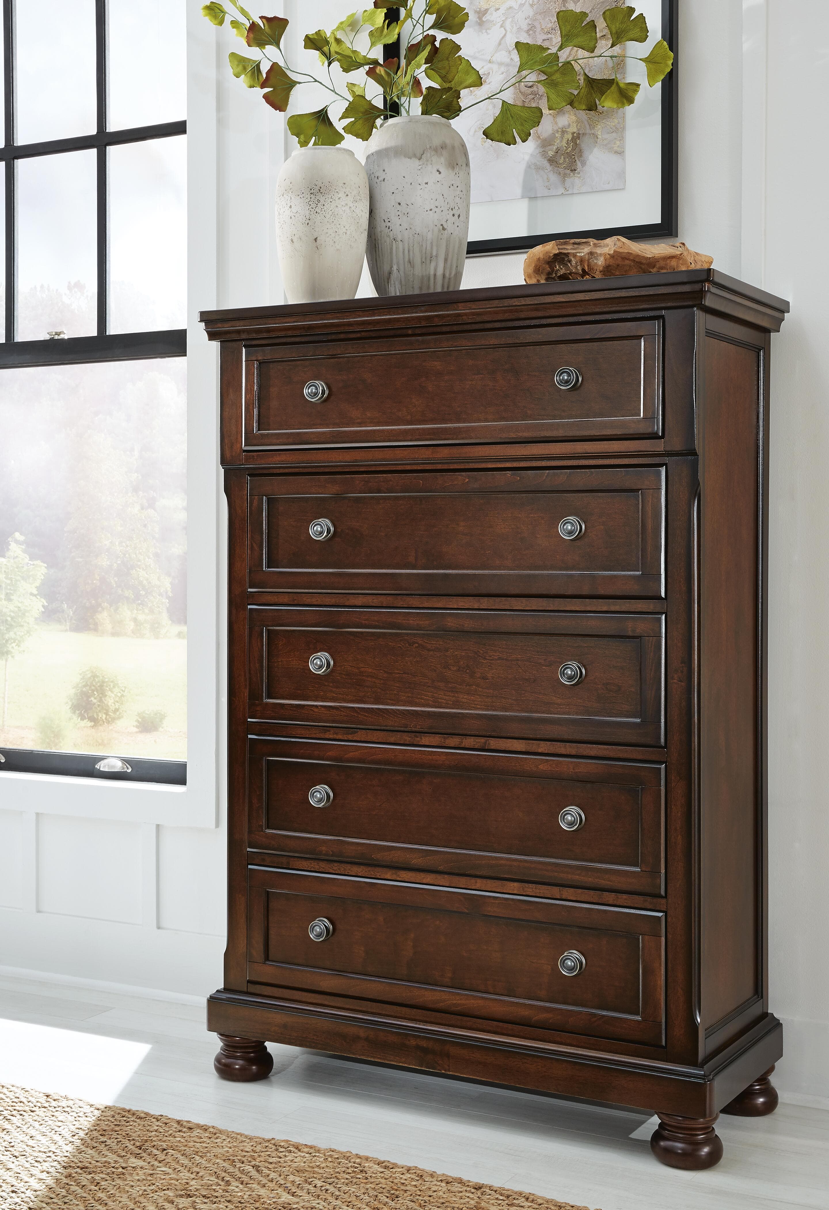 Porter Chest of Drawers — Brown/Beige — view 2