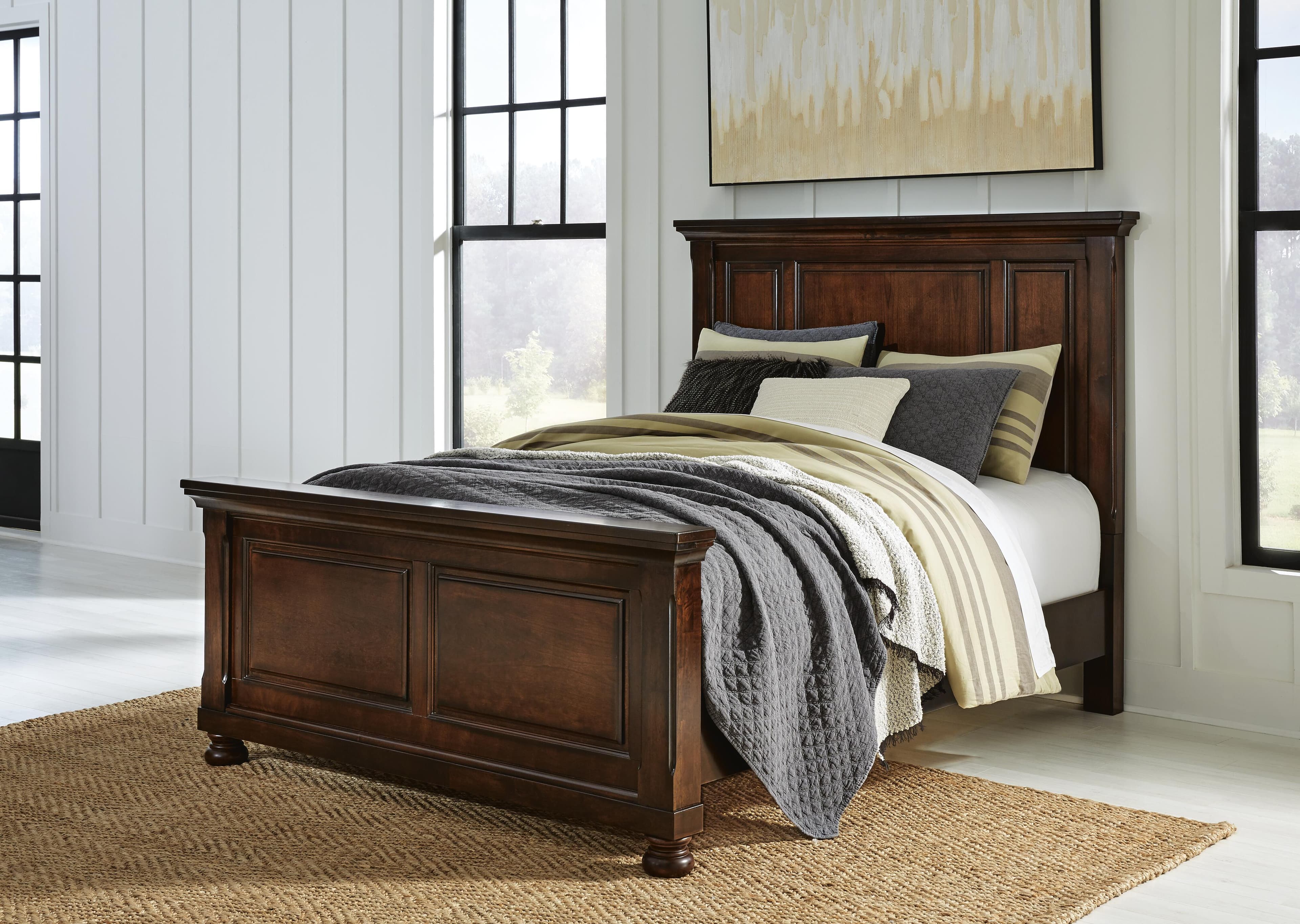 Porter Queen Panel Bed — Brown/Beige — view 2
