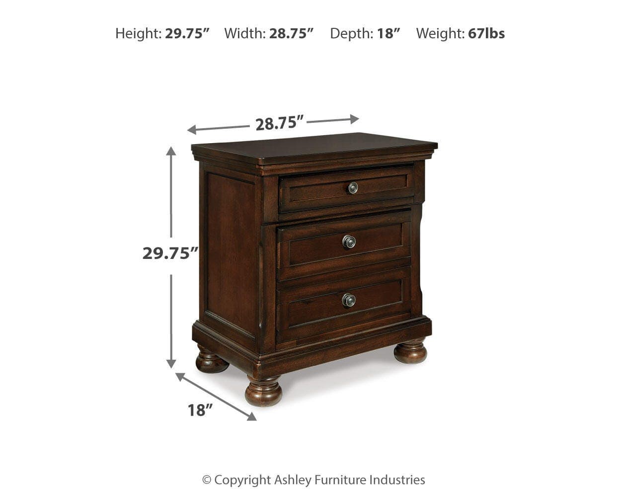 Porter Nightstand — Brown/Beige — view 7