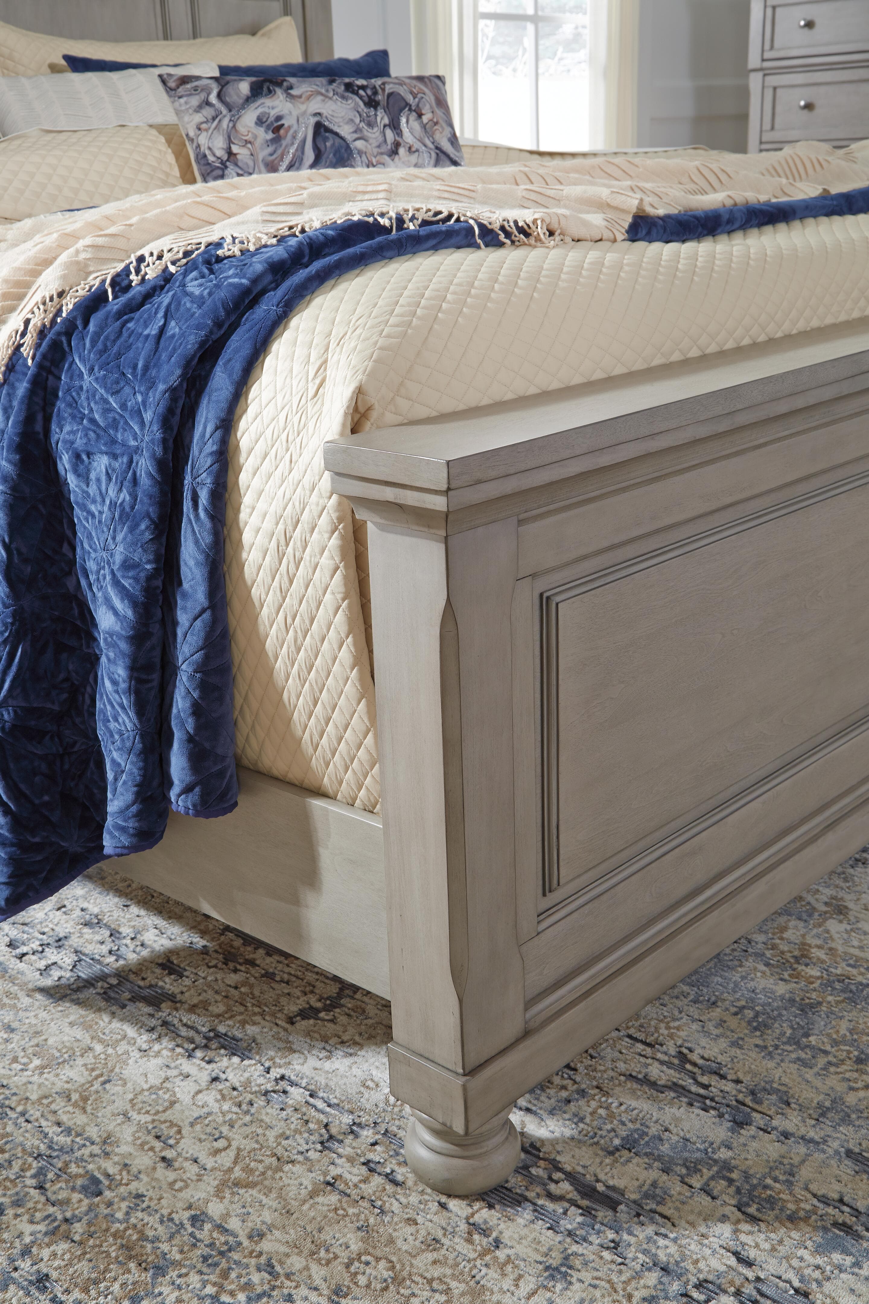 Lettner King Panel Bed — Black/Gray — view 5
