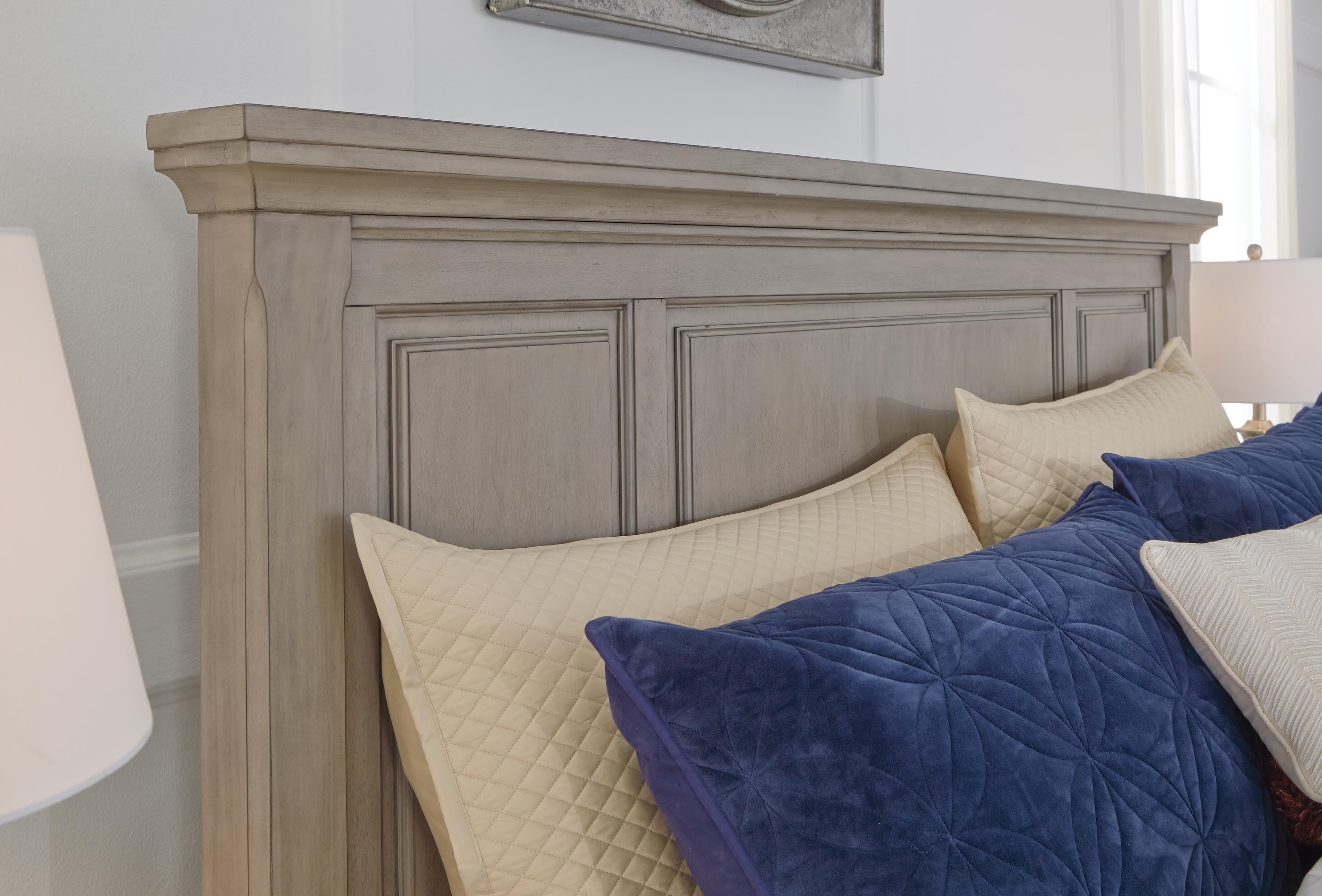 Lettner King Panel Bed — Black/Gray — view 4
