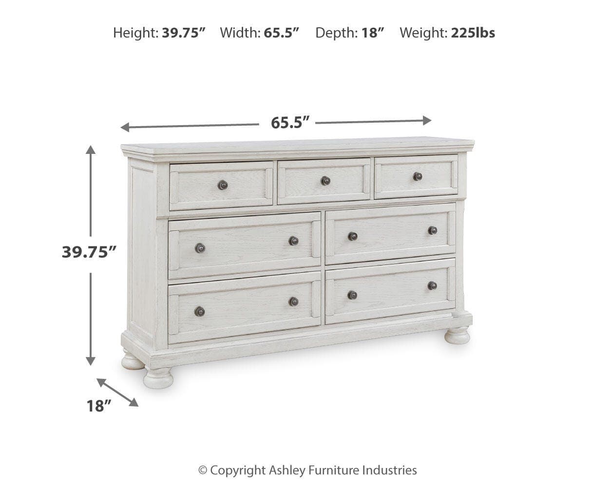 Robbinsdale Dresser — White — view 4
