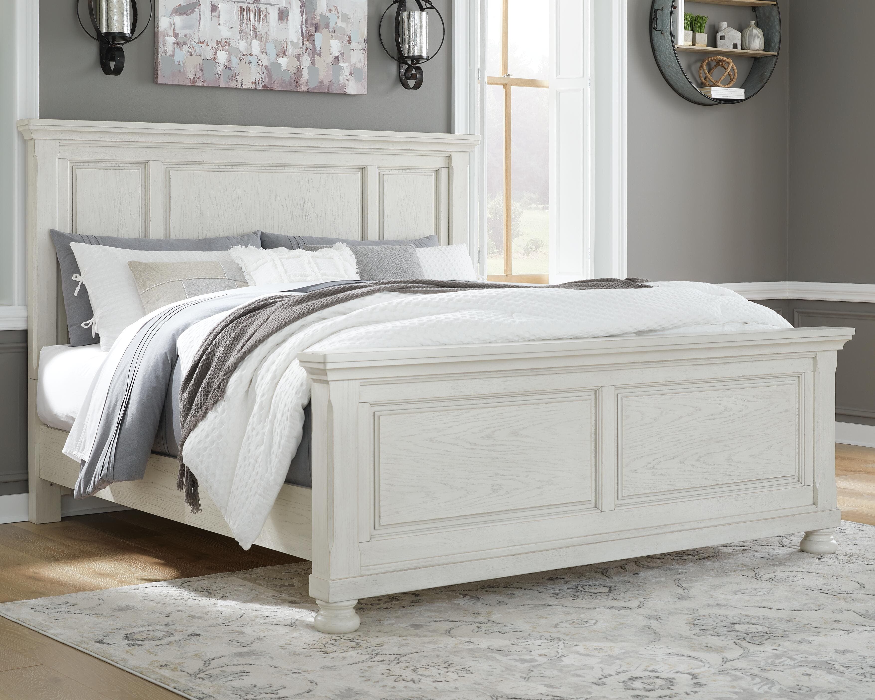 Robbinsdale Queen Panel Bed — White — view 2