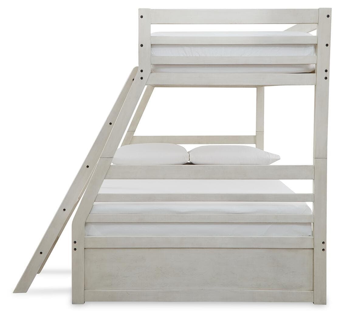 Robbinsdale Twin over Full Bunk Bed with Storage — White — view 7