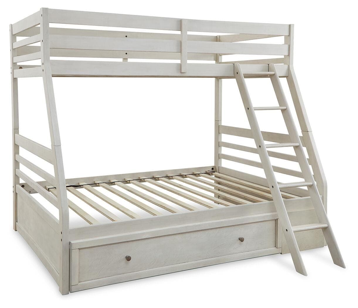 Robbinsdale Twin over Full Bunk Bed with Storage — White — view 3
