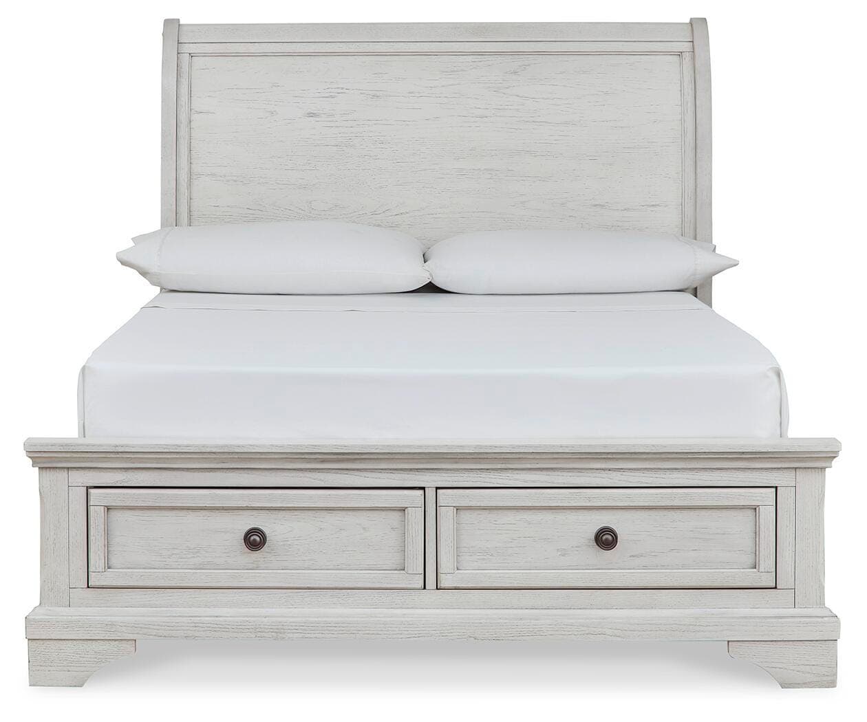 Robbinsdale Full Sleigh Storage Bed — White — view 4