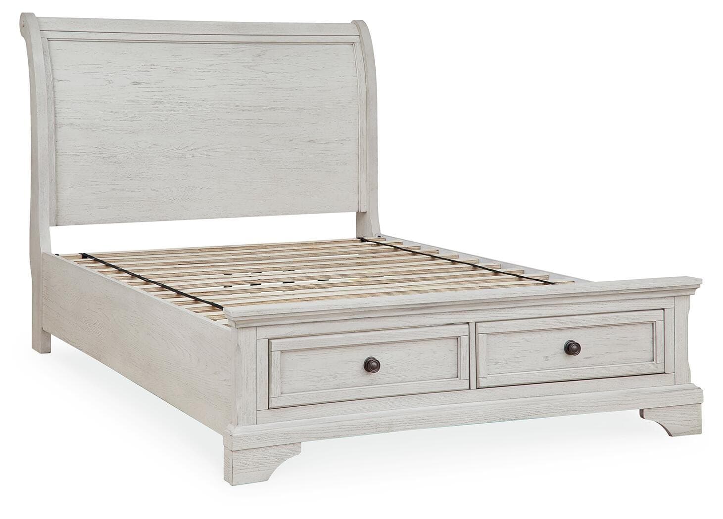 Robbinsdale Full Sleigh Storage Bed — White — view 3