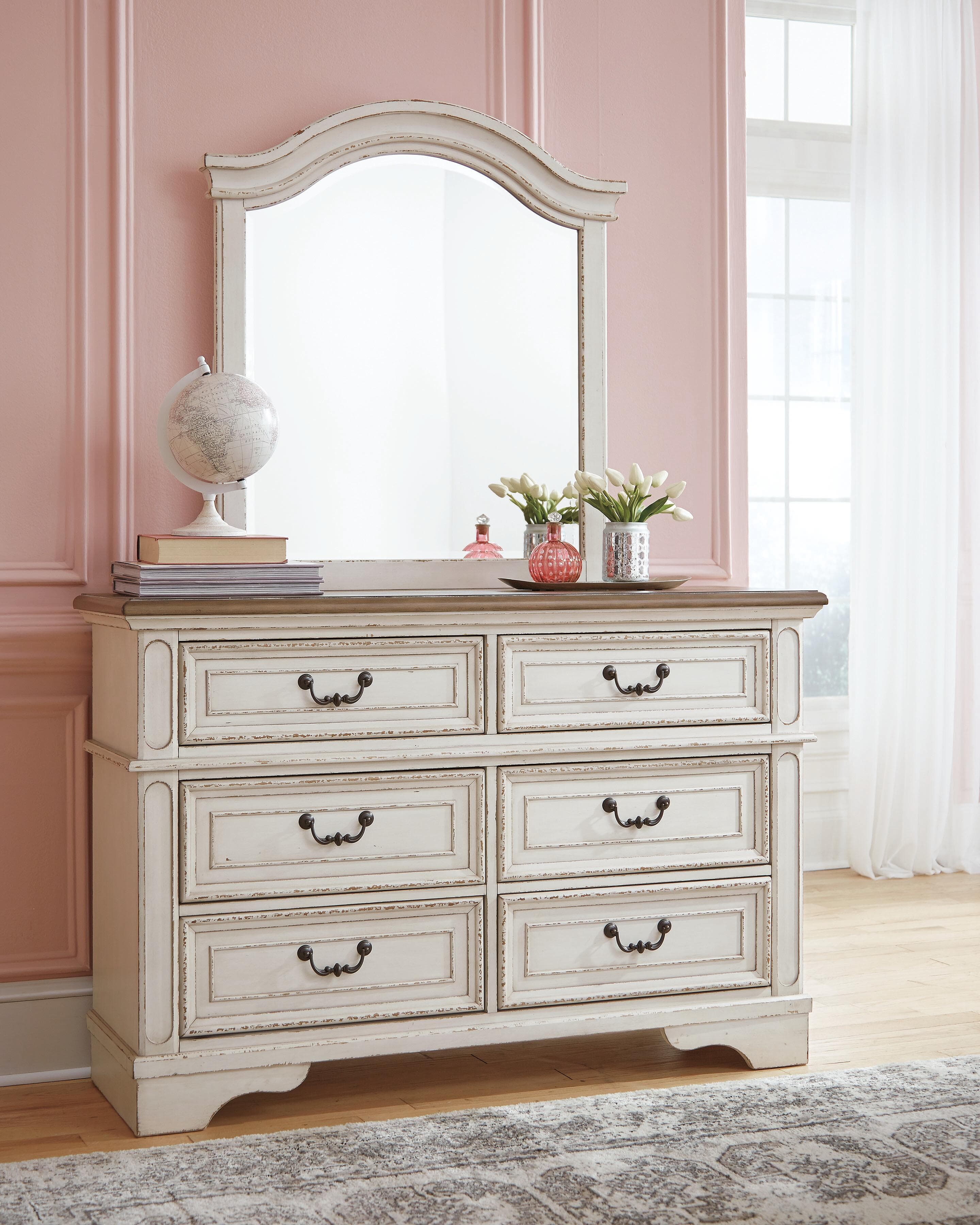 Realyn Dresser and Mirror — White — view 2