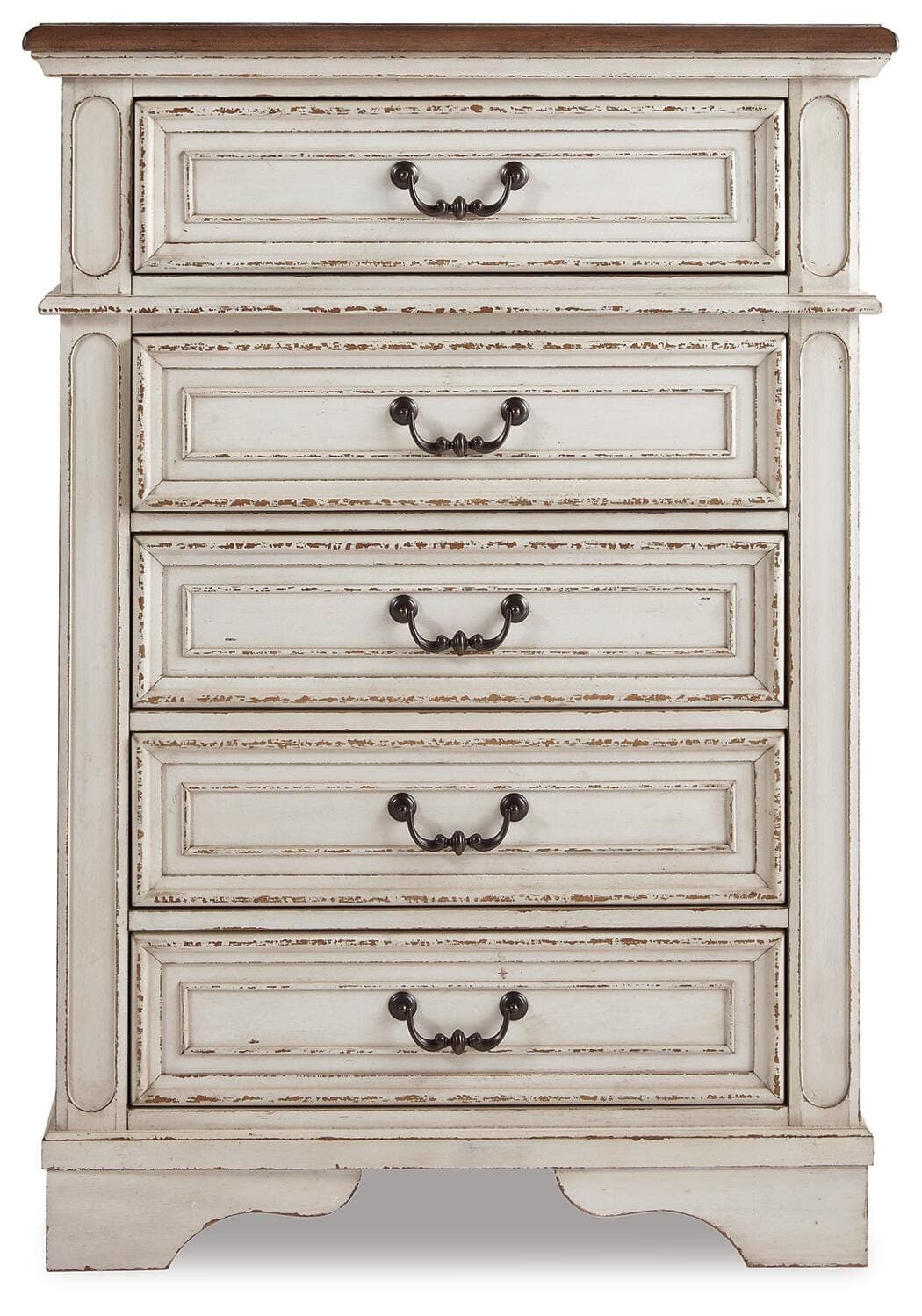 Realyn Chest of Drawers — White & Brown/Beige — view 3