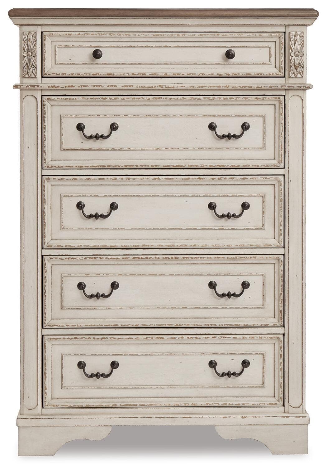 Realyn Chest of Drawers — White & Brown/Beige — view 3