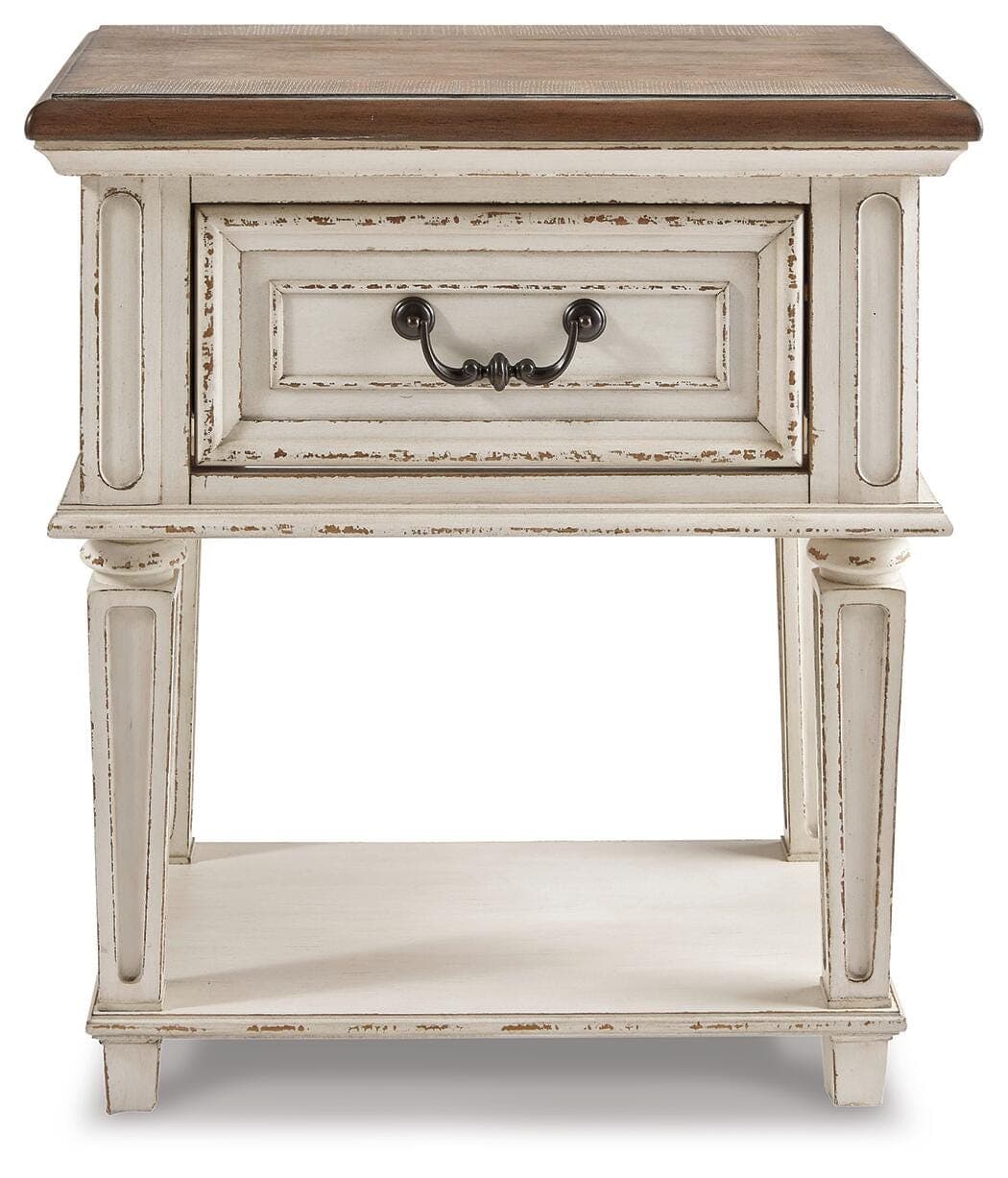 Realyn Nightstand — White & Brown/Beige — view 5