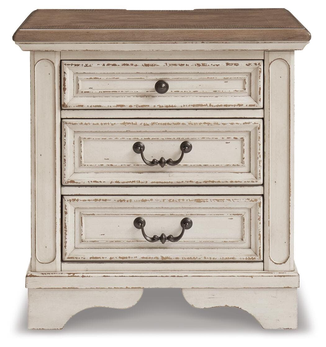 Realyn Nightstand — White & Brown/Beige — view 3