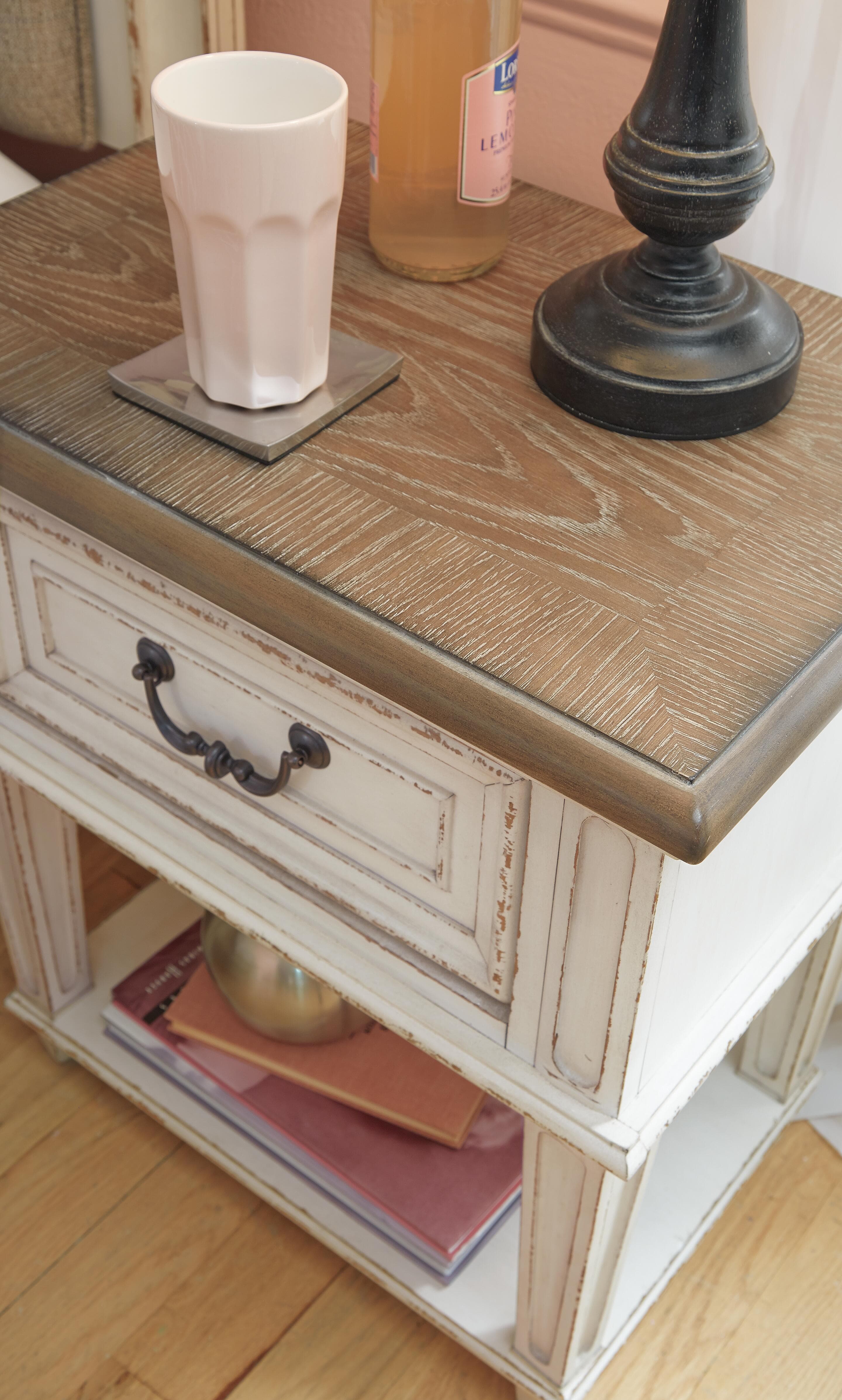 Realyn Nightstand — White & Brown/Beige — view 6