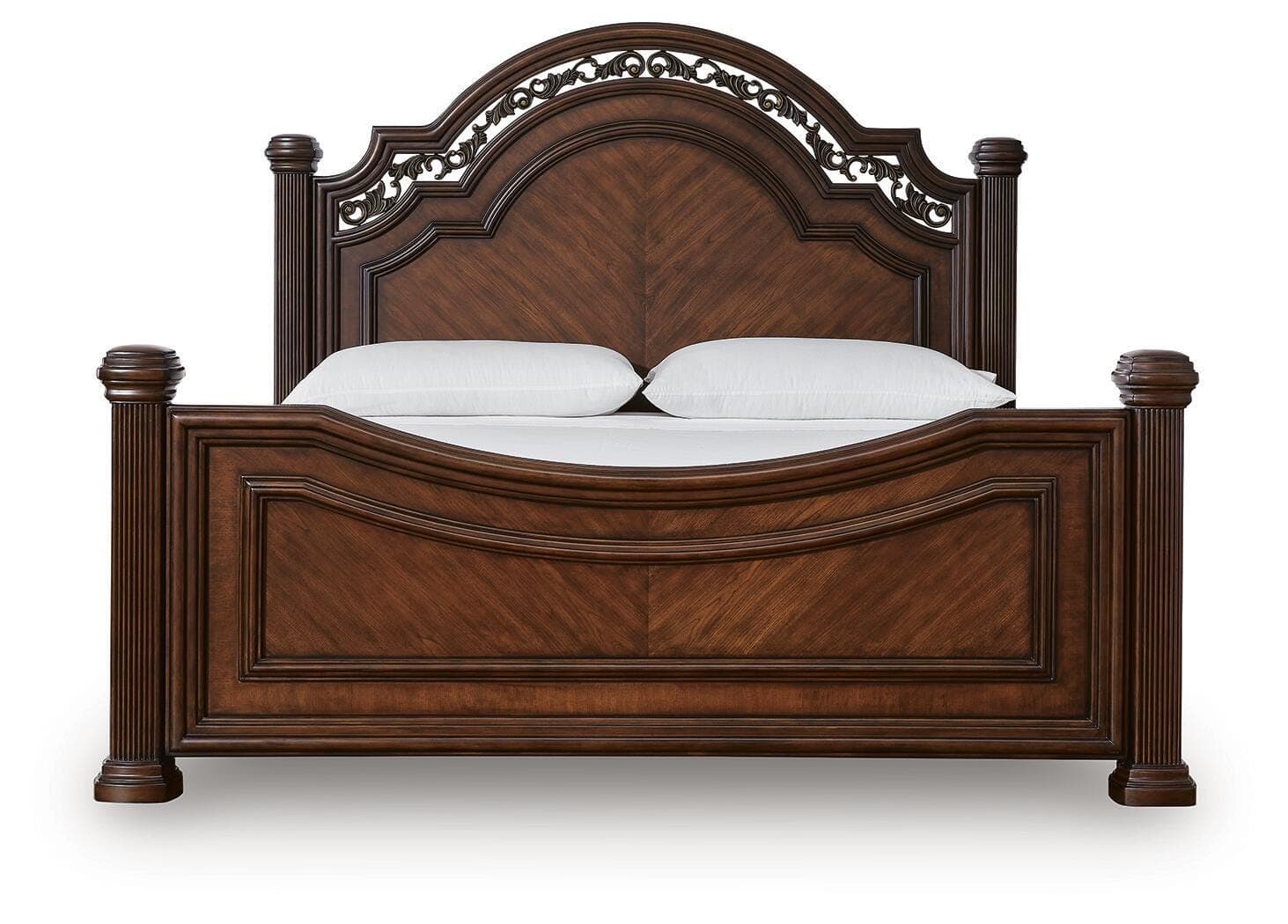 Lavinton King Poster Bed — Brown/Beige — view 4