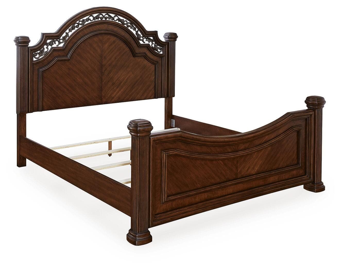 Lavinton King Poster Bed — Brown/Beige — view 3