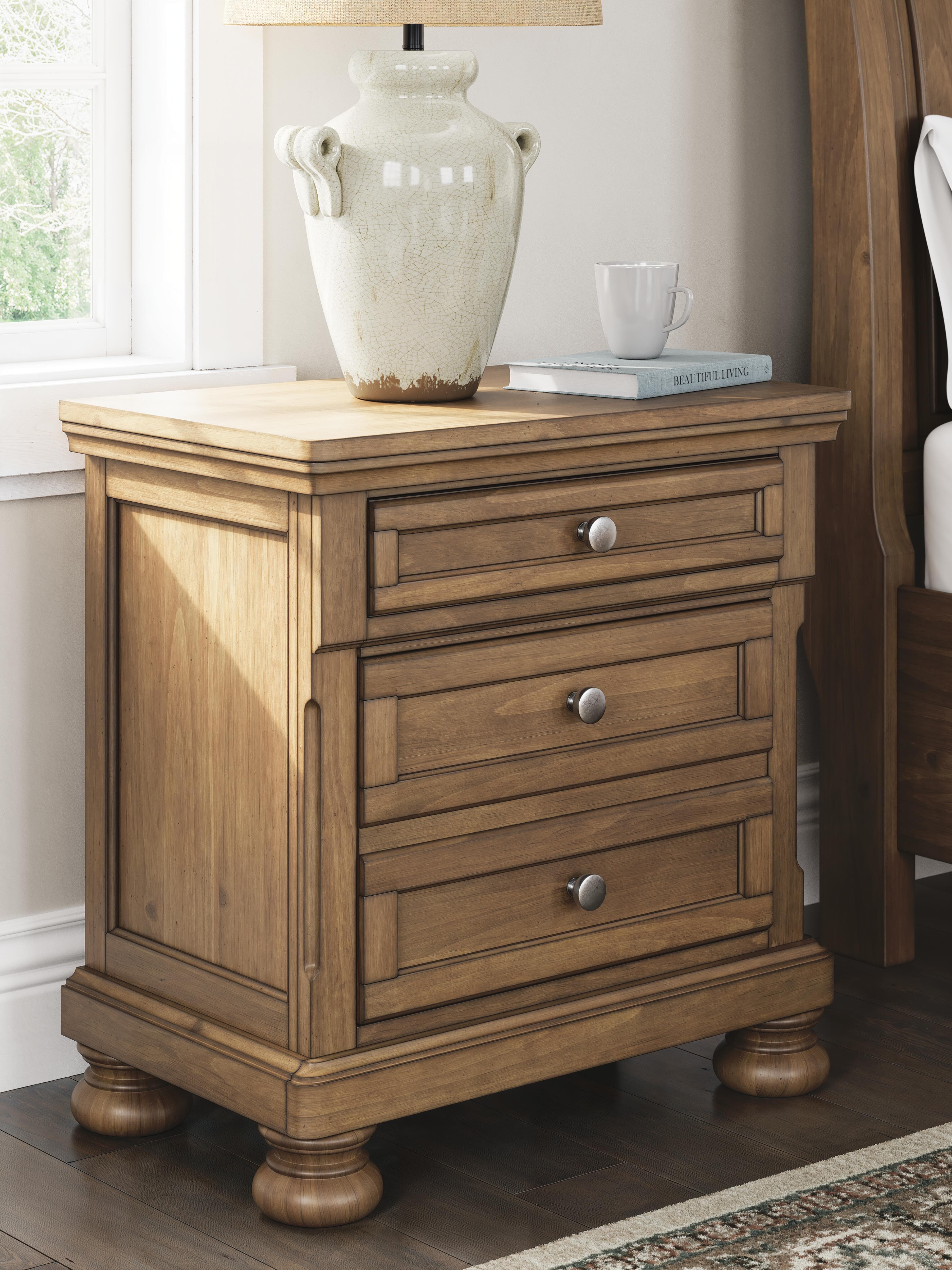 Vandenmore Nightstand — Brown/Beige — view 2