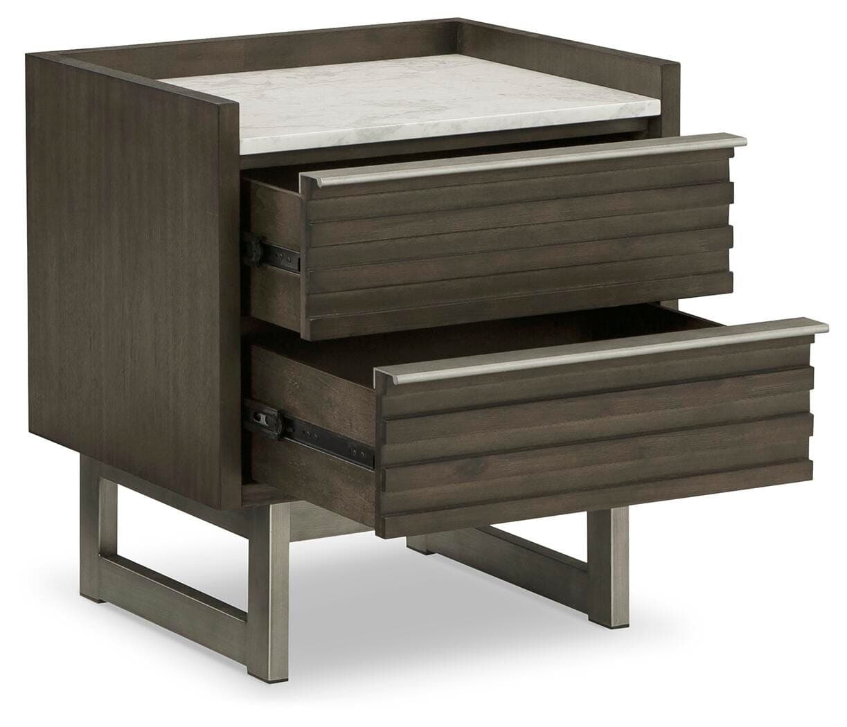 Arkenton Nightstand — White & Brown/Beige — view 3