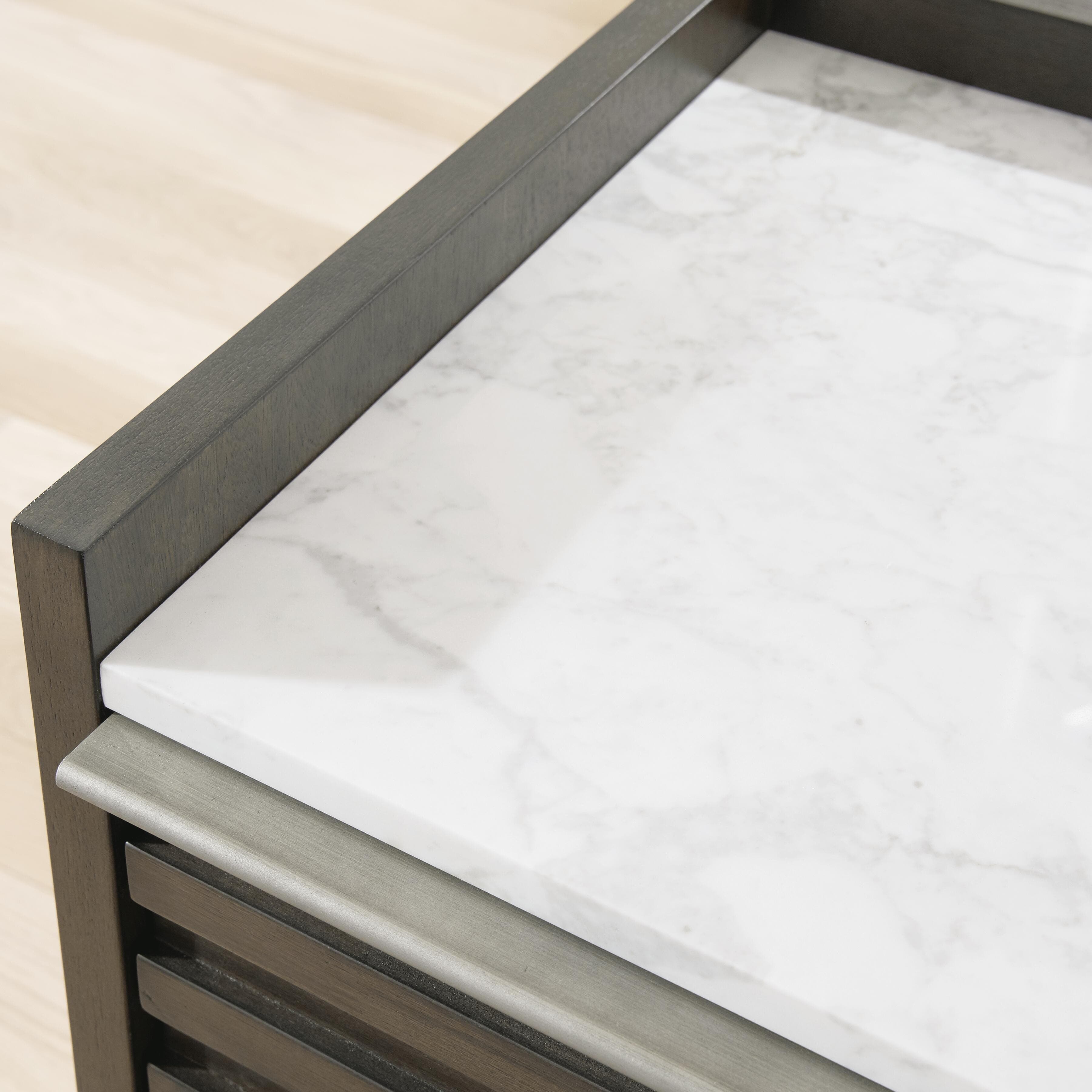 Arkenton Nightstand — White & Brown/Beige — view 7