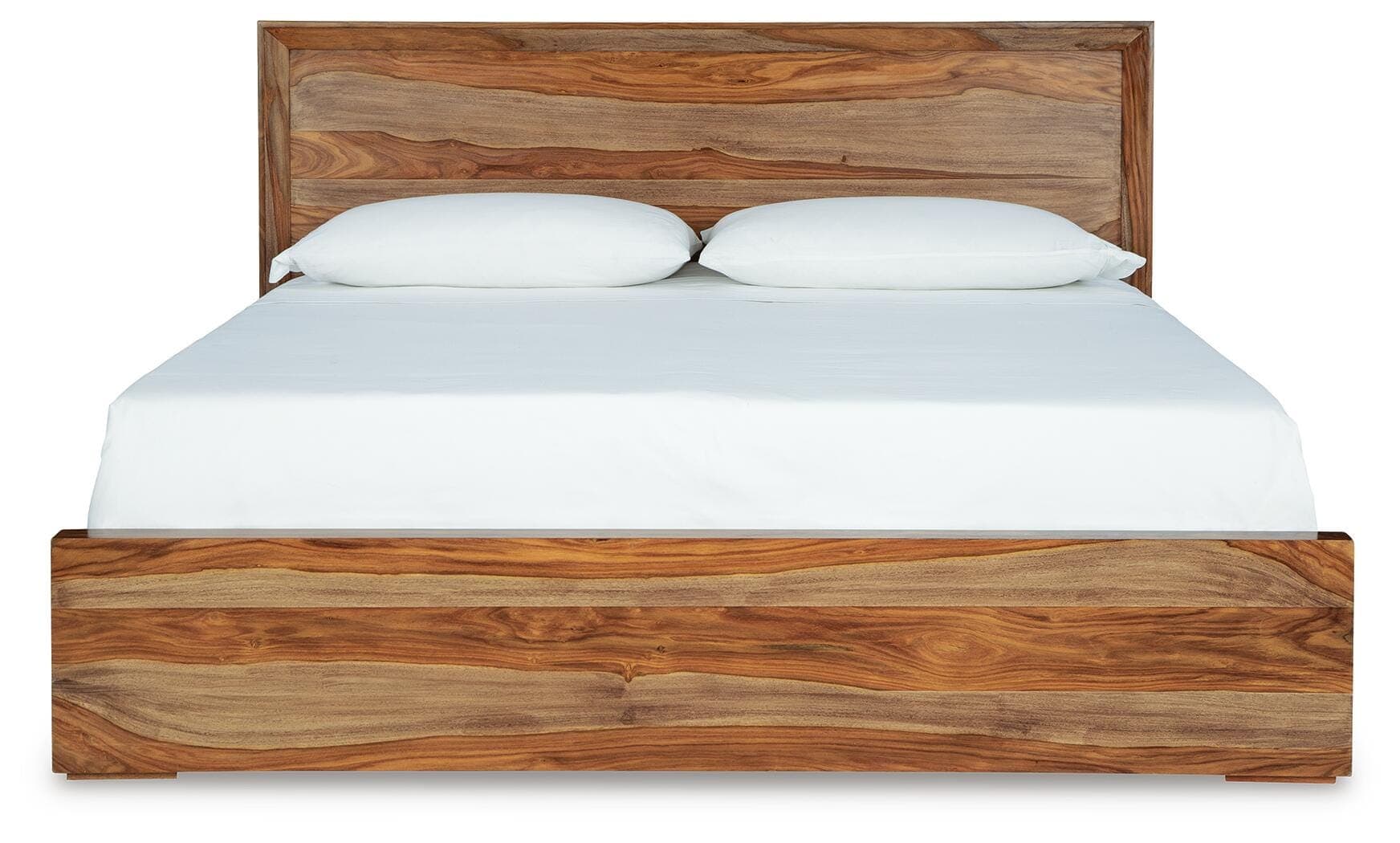 Dressonni King Panel Bed — Brown/Beige — view 4