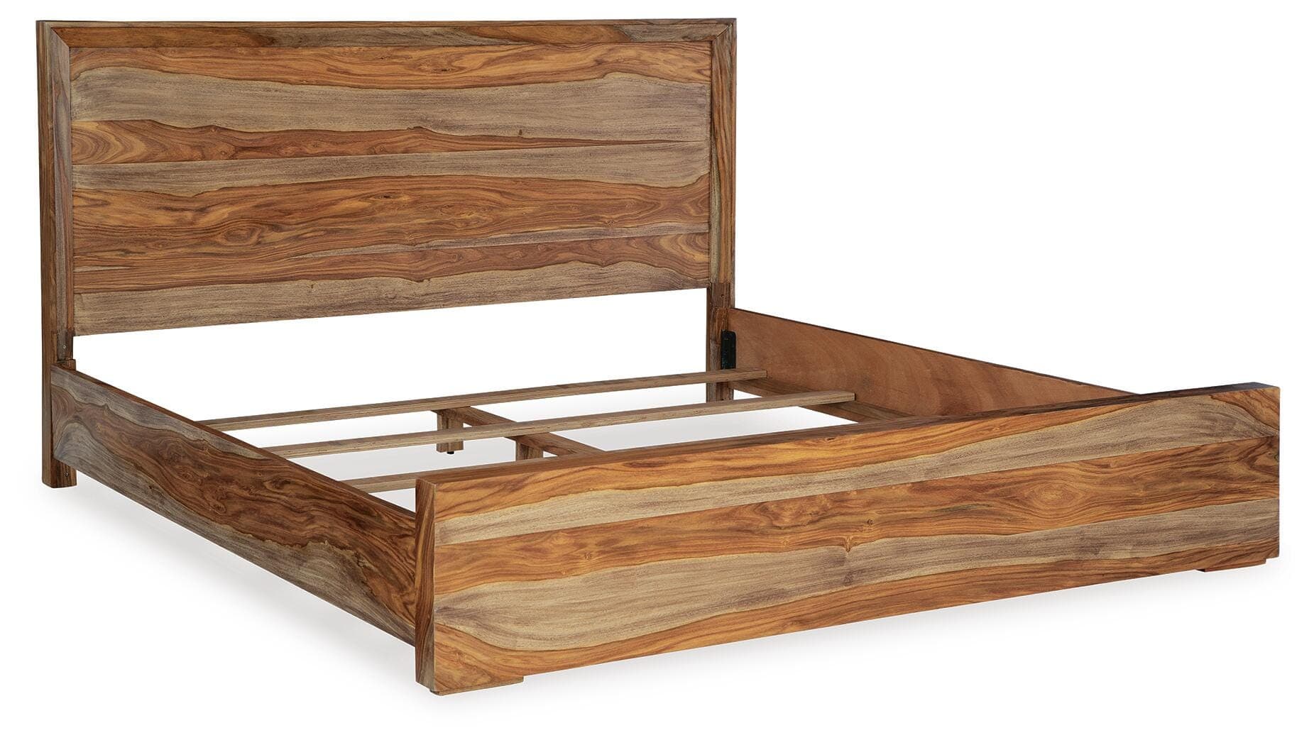 Dressonni King Panel Bed — Brown/Beige — view 3